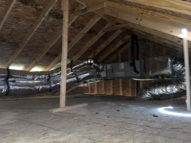 New Air Conditioning Installation in a barndominium, Trane Heat Pump is a reliable system will cool family for years to come