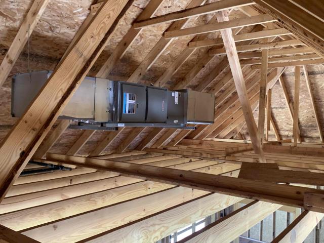 Customs home air conditioning installation in Celina, Texas. Beautiful day and expert new construction installation