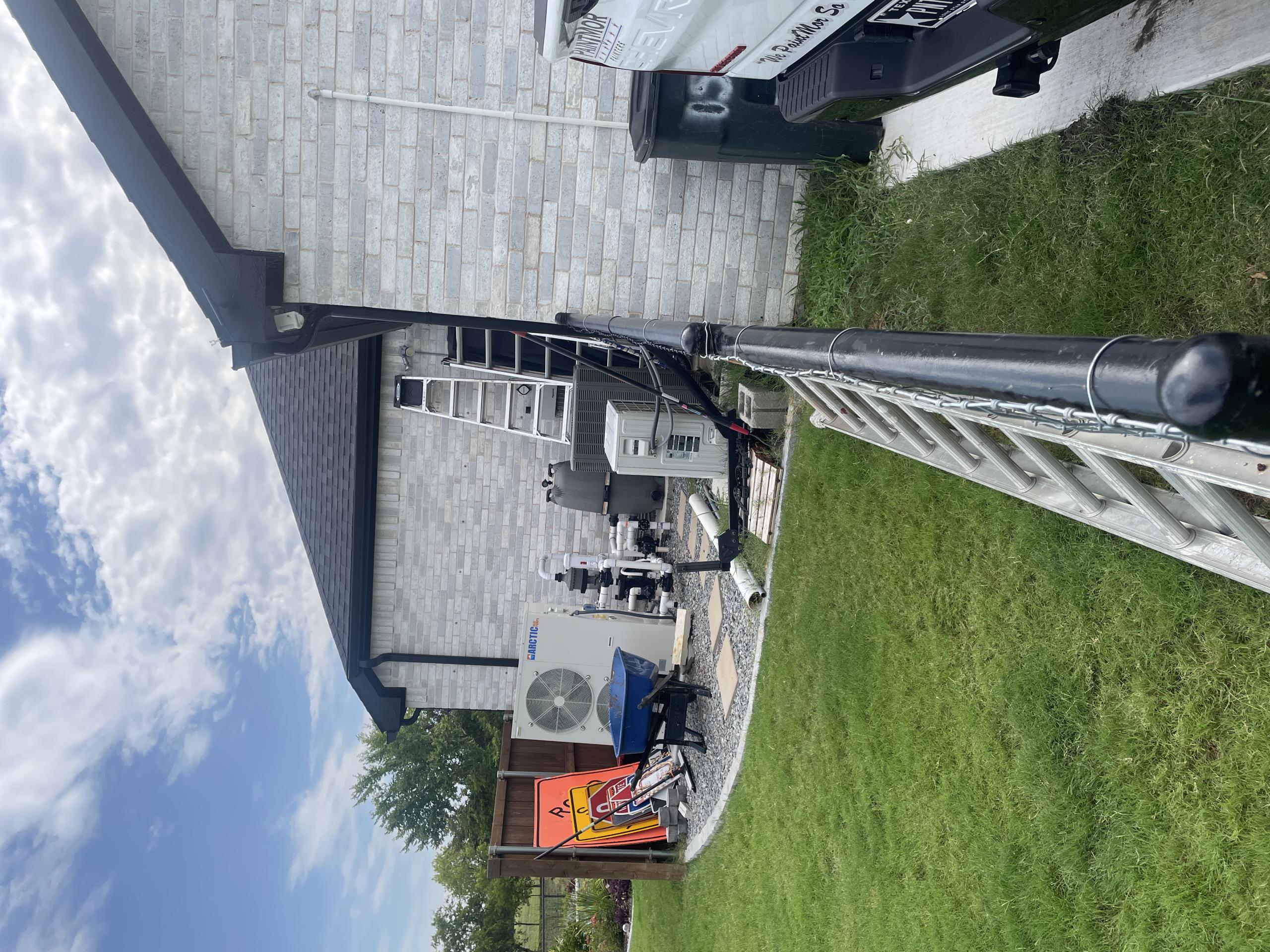 Found oil residue on flare fitting connection on the outdoor condenser. Took a leak detector and confirmed it was refrigerant. Also proceeded inside to check around the indoor unit and did not get any readings. 
We will return on Tuesday to complete the work