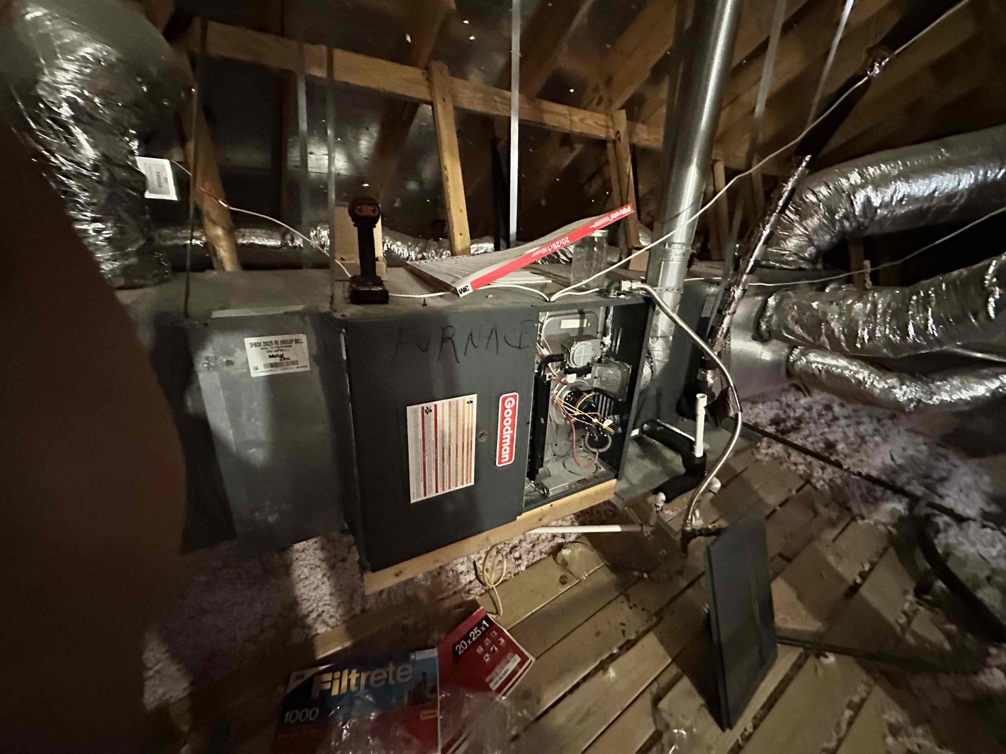 System is a 2021 gas system. 

Upon arrival, I found the compressor not coming on. I determined it was the capacitor. I presented options to address the issue. Customer elected to install a turbo200 and sign up for our service agreement. I evaluated the system once the capacitor was installed. The system is operational and cooling. 

5 year warranty on the turbo only 