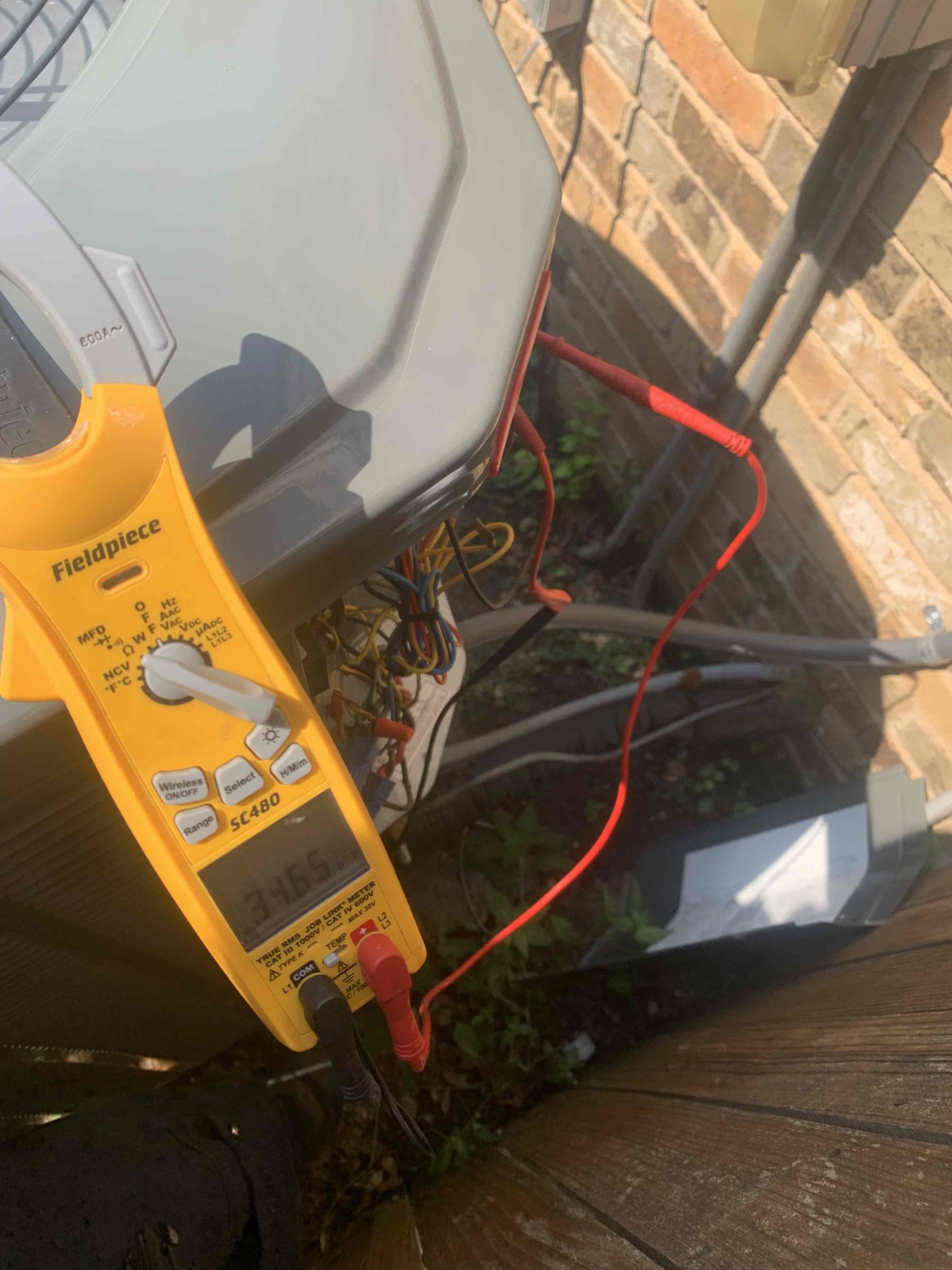 1. Visually inspected condenser coil for debris/ dirty.
2. Inspected condenser fan motor.
3. Inspected condenser fan blades.
4. Inspected/ cleaned wiring connections.
5. Tested compressor/ condenser fan motor capacitor.
6. Checked compressor amp draw.
7. Checked condenser fan motor amp draw.
8. Inspected / replaced return filter.
9. Inspected return plenum for debris/ dirty.
10. Inspected evaporator coil.
11. Inspected blower motor/ blower wheel.
12. Checked blower amp draw.
13. Measured temperature differential from supply to return. 20 degrees measured.
14. Inspected drain lines and treated to prevent blockages 
15. Rinsed condenser unit to promote heat exchange
16. Replaced and dated filters

Units in good working order upon departure.