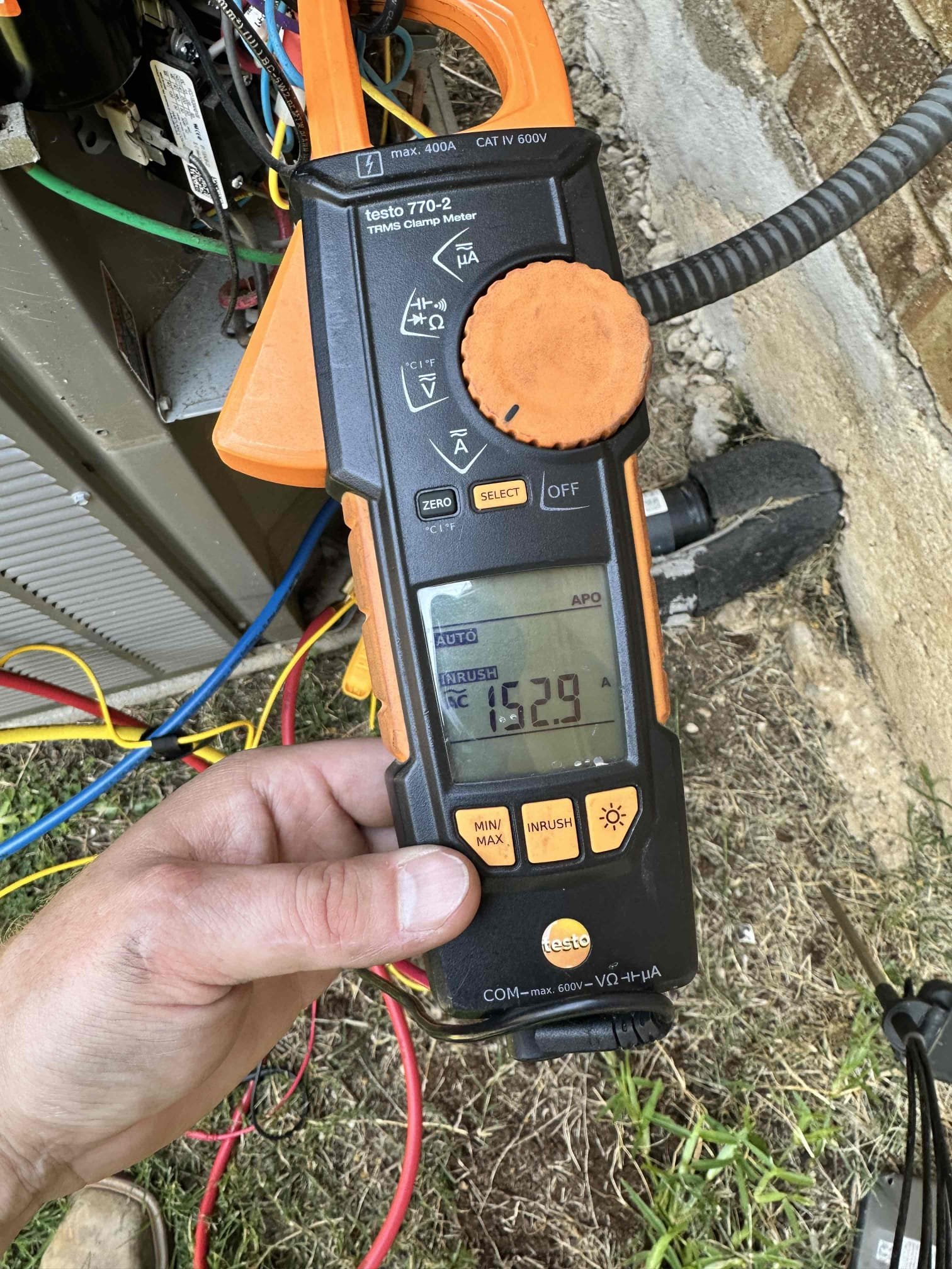 Upon arrival, I found the compressor not starting. The unit has a hard start kit and new turbo capacitor. After cycling it a couple times, I got it to kick on. I took start up amp reading and found it starting way over the manufacture specification. I powered it down to test other parts and I hooked up my gauges. It appears the refrigerant is not equalizing. This could be due to a failed TXV. A failed TXV could cause the compressor to go out. Without confirmation, it is only a speculation. Once the compressor is replaced, we may need to replace the TXV. I priced a compressor and equipment replacement. The compressor is currently on back order and estimated to be available in the middle of august. 
Warranty good until 2027 Upon arrival, I found the compressor not starting. The unit has a hard start kit and new turbo capacitor. After cycling it a couple times, I got it to kick on. I took start up amp reading and found it starting way over the manufacture specification. I powered it down to test other parts and I hooked up my gauges. It appears the refrigerant is not equalizing. This could be due to a failed TXV. A failed TXV could cause the compressor to go out. Without confirmation, it is only a speculation. Once the compressor is replaced, we may need to replace the TXV. I priced a compressor and equipment replacement. The compressor is currently on back order and estimated to be available in the middle of august. 
Warranty good until 2027