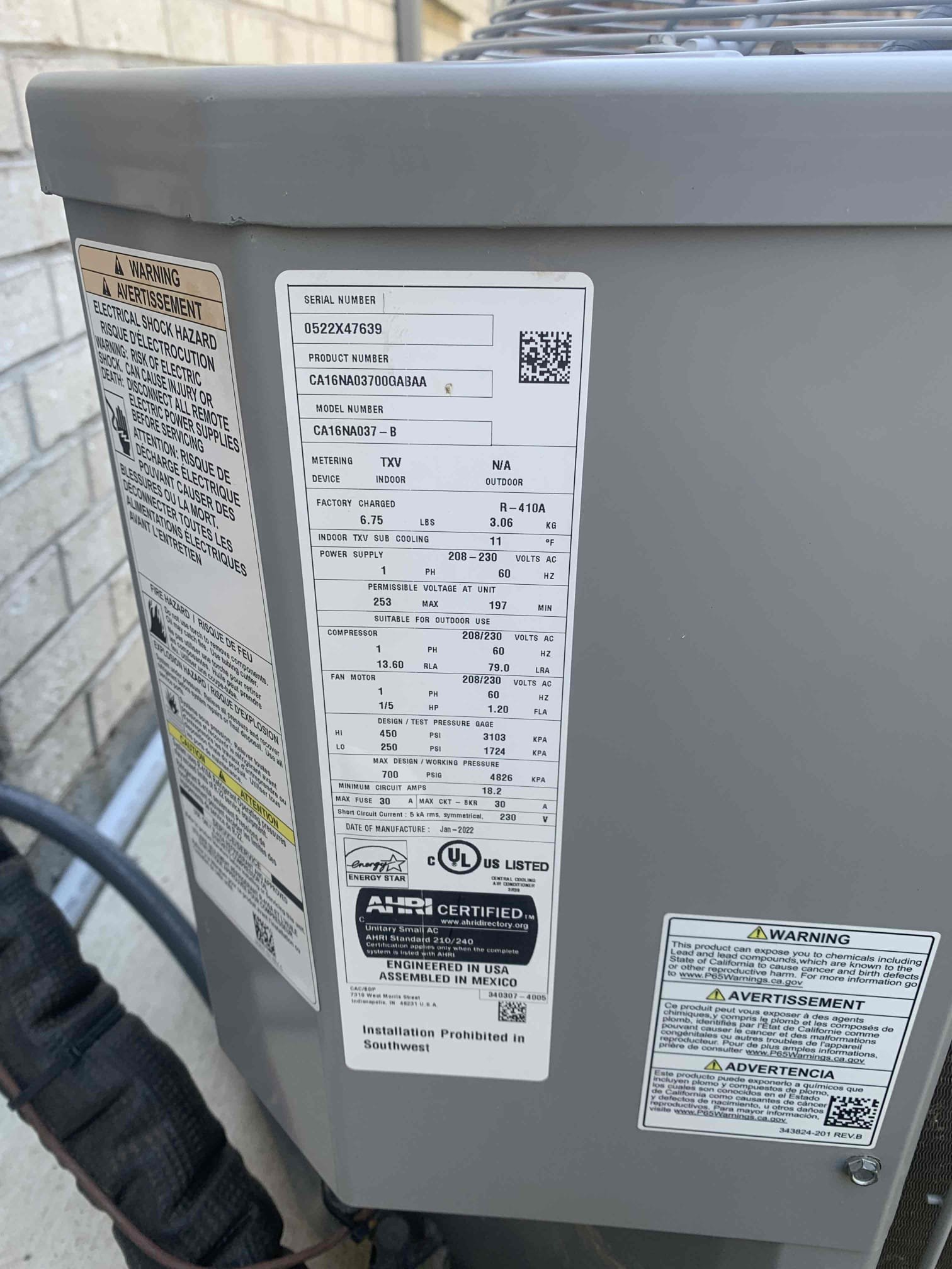 Arrived on site, homeowners son explained the system was not cooling the downstairs to the same level it used to (70degrees). Found thermostat downstairs set to 73 with the set point met and the upstairs set to 70 with set point met. Measured temperature split 20 degrees. Upon testing refrigerant pressures I found them to be low. I conducted a courtesy leak search at the indoor coil and found a leak (video attached). Discussed with homeowner about replacing the coil to stop the leak. Unit is under warranty until next yr. Homeowner would only be responsible for filter dryer, refrigerant, and labor. Unit is still cooling for the moment.

PO: W-keila gronewold 3317