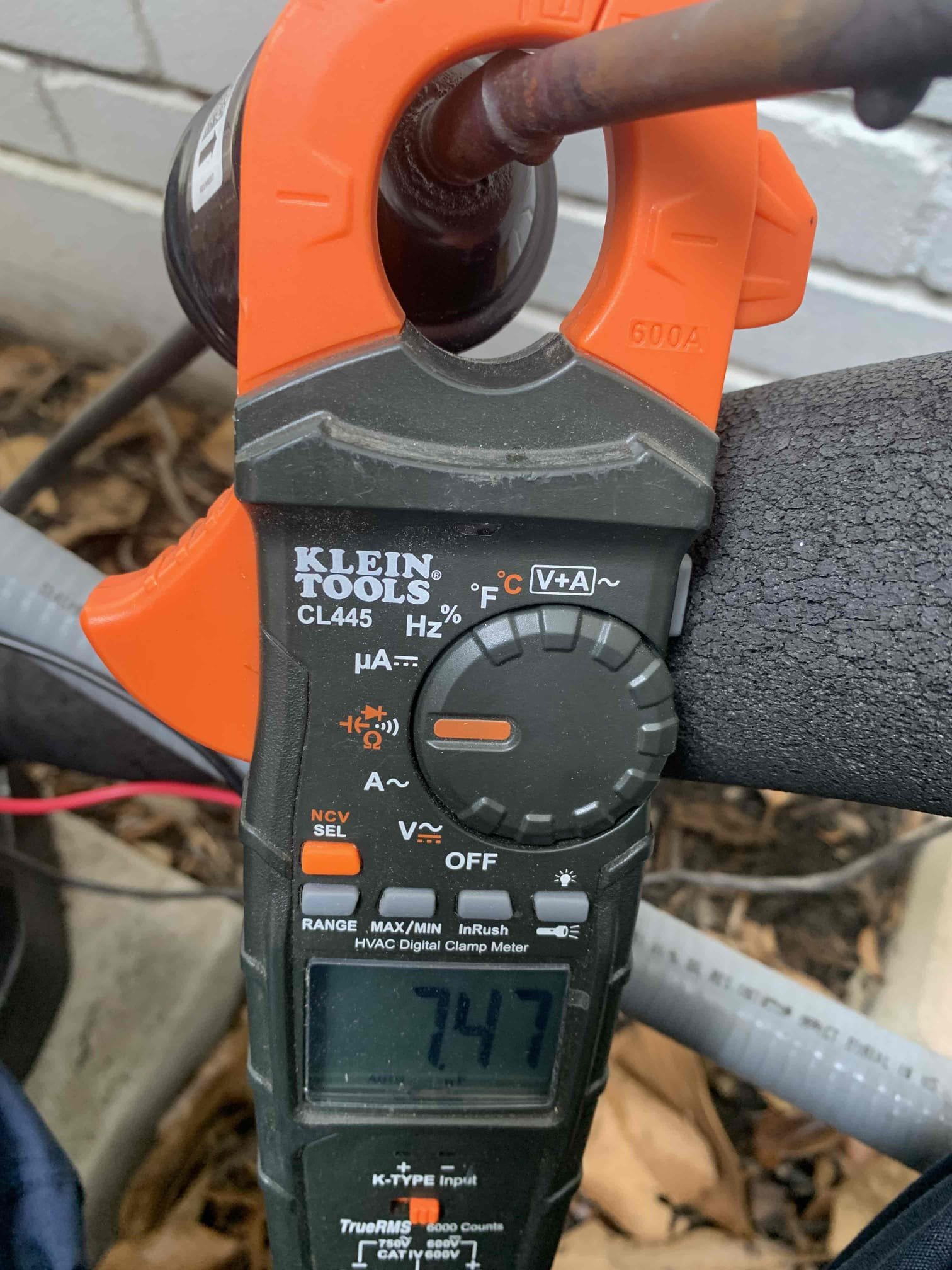Preformed cooling maintenance on downstairs gas system 2022. I tested all electrical components on the inside unit. All tested within manufacturer specifications. I did notice the blower wheel to be dirty and could benefit from a pull and clean. Tightened all electrical connections. Temperature across the coil was at 18 degrees. Filter did not need to be changed at this time. I treated the drain line with total c. I proceeded outside to test all electrical components as well as the run and start amps for he compressor and fan motor. The capacitor was testing within manufacturer specifications range. I ohm’d out the Contactor and it was testing within range but it was testing closer to the lower side at 12 ohms. Run and start amps for both the fan and compressor tested within manufacturer specifications range. I rinsed the outdoor coil but it could also benefit from a chemical wash. Unit was cooling upon departure.
