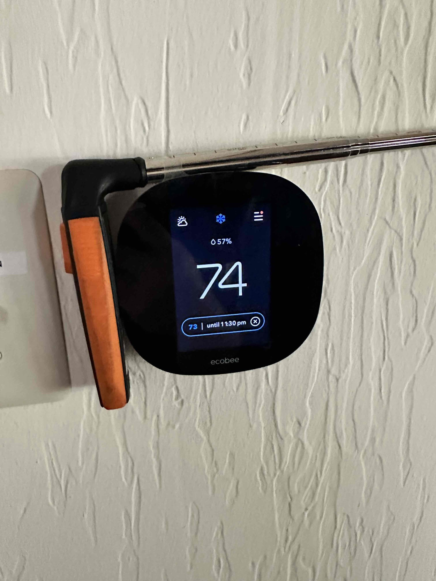 Upon arrival, we found the humidity was lower than what it was back in June. We found the humidity was at 68% today. We went through and fine tuned both thermostats and the airhandler. This brought the humidity down to 55% before leaving. Customer is interested in pricing for a humidity fan for the master bathroom. Jesse will build an estimate. 