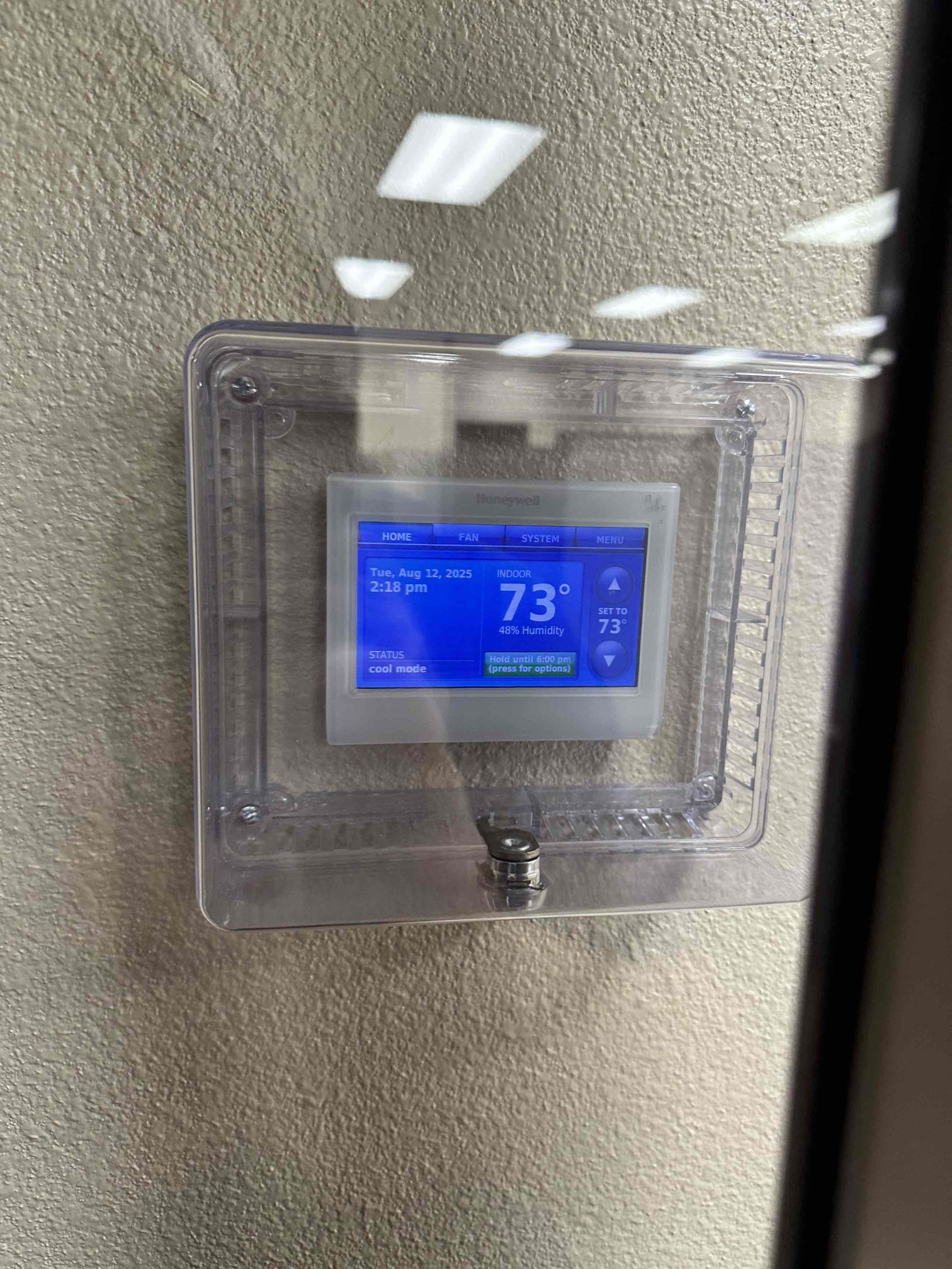 Found system still clogged. I cleared it to the best of my ability last time out, but I discovered that the ptrap was blocked again. I cut and removed the ptrap to fully remove all the build up inside of it. I tested the drain will a half gallon of water and verified that it was clear. The ceiling was wet due to the way the emergency pan is hung. There are screw holes on the front side of the pan. This would cause water to drip out if water levels rise high enough. I adjusted the emergency pan float to right next to the screw hole. This will allow the system to shut off before getting too high to drip. 
Next step will be full drain reconstruction.