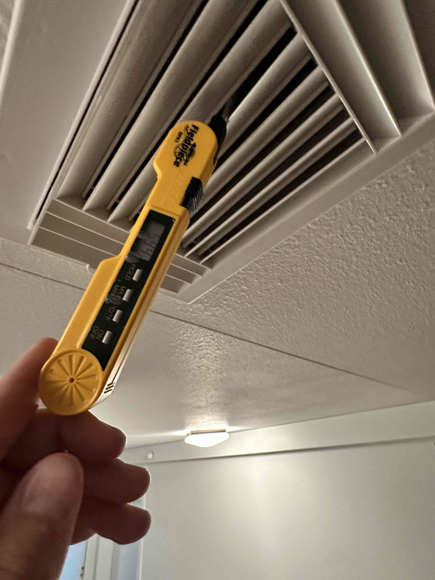 Upon arrival, I found the thermostat set to off with the fan set to on. Customer stated it wasn’t cooling. I turned the thermostat to cool, and the system came on. It is cooling with 81 return temp and 59 supply temp. I called and spoke with the office about my findings. Customer declined service due to the unit being operational. I instructed the customer to leave it set to cool, if issue returns.