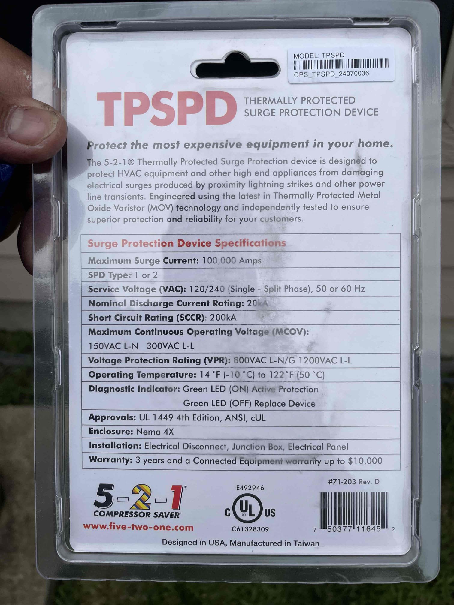 I arrived at our clients home to a blank unresponsive thermostat. Our client had no power for about 2 hours due to last nights storm. I first proceeded to the electrical panel and ensured all the breakers were turned on. I then went into the attic and found a blown fuse. I replaced the fuse but proceeded to test the outdoor heat pumps equipment. I tested the contactor and answered all of the wiring was secure. The unit turned on and began cooling. I discussed with our client how the outdoor contactor and thermostat are directly connected to the failed fuse. We discussed how adding a surge protector could help protect her equipment and she elected to I install one today. I did not charge her for the replaced fuse.
After replacing the fuse I tested the system to ensure it was cooling and set the thermostat to 72º. I arrived at our clients home to a blank unresponsive thermostat. Our client had no power for about 2 hours due to last nights storm. I first proceeded to the electrical panel and ensured all the breakers were turned on. I then went into the attic and found a blown fuse. I replaced the fuse but proceeded to test the outdoor heat pumps equipment. I tested the contactor and answered all of the wiring was secure. The unit turned on and began cooling. I discussed with our client how the outdoor contactor and thermostat are directly connected to the failed fuse. We discussed how adding a surge protector could help protect her equipment and she elected to I install one today. I did not charge her for the replaced fuse.
After replacing the fuse I tested the system to ensure it was cooling and set the thermostat to 72º.