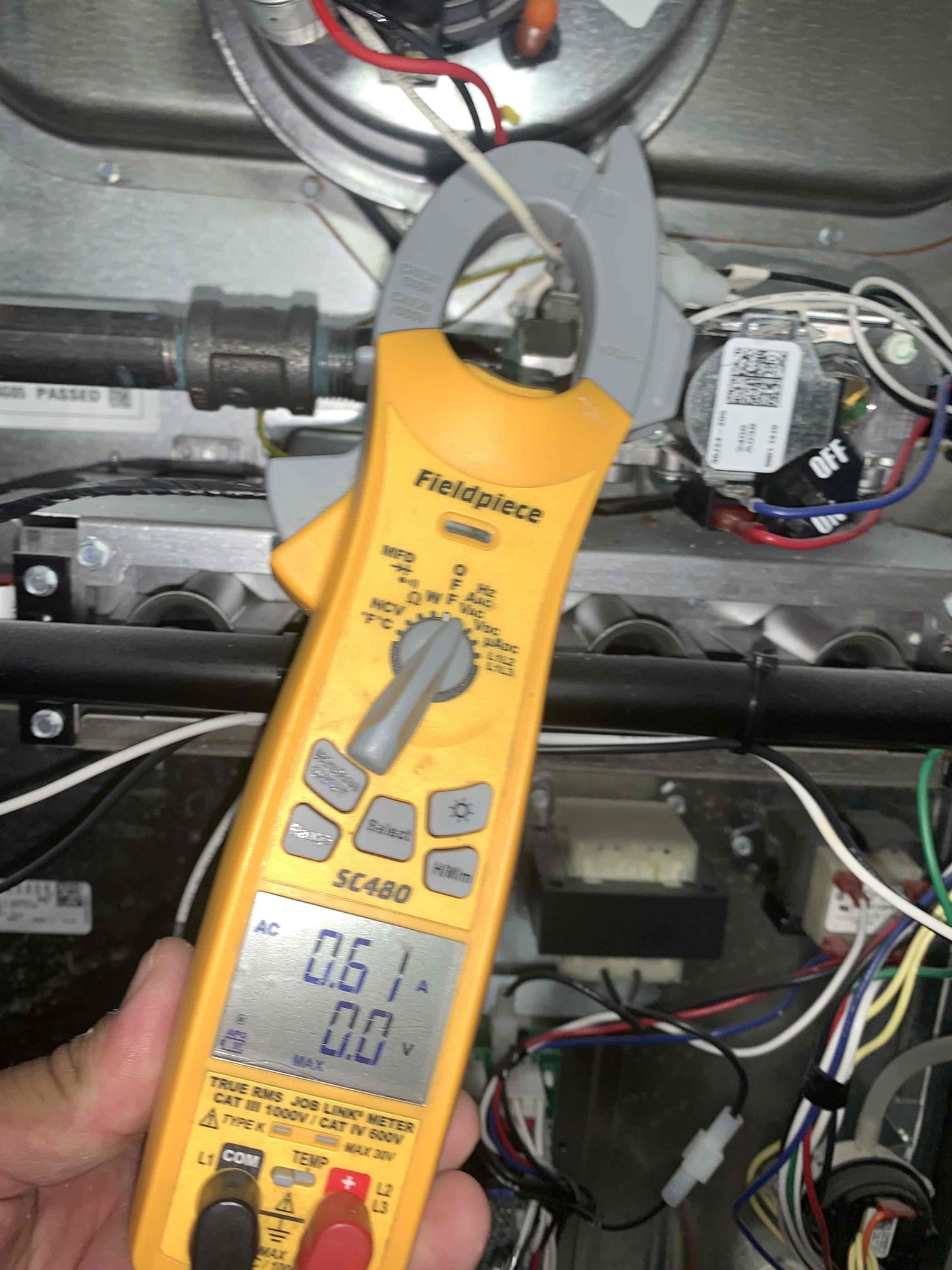 Arrived on site for heating maintenance. Reviewed plenum installation per homeowner request and did not find any air leaks or condensation on the plenum. I did secure some of the wire mesh in the attic better with screws. Tested inducer motor start and run amps and found them to be within manufacturer specification as well as the capacitor. Tested pressure sensor to in sure proper function. Cleaned flame sensor of carbon build up to ensure it continues to work properly. Igniter is working without issue. Gas valve is allowing proper gas flow. Unit in good working upon departure.