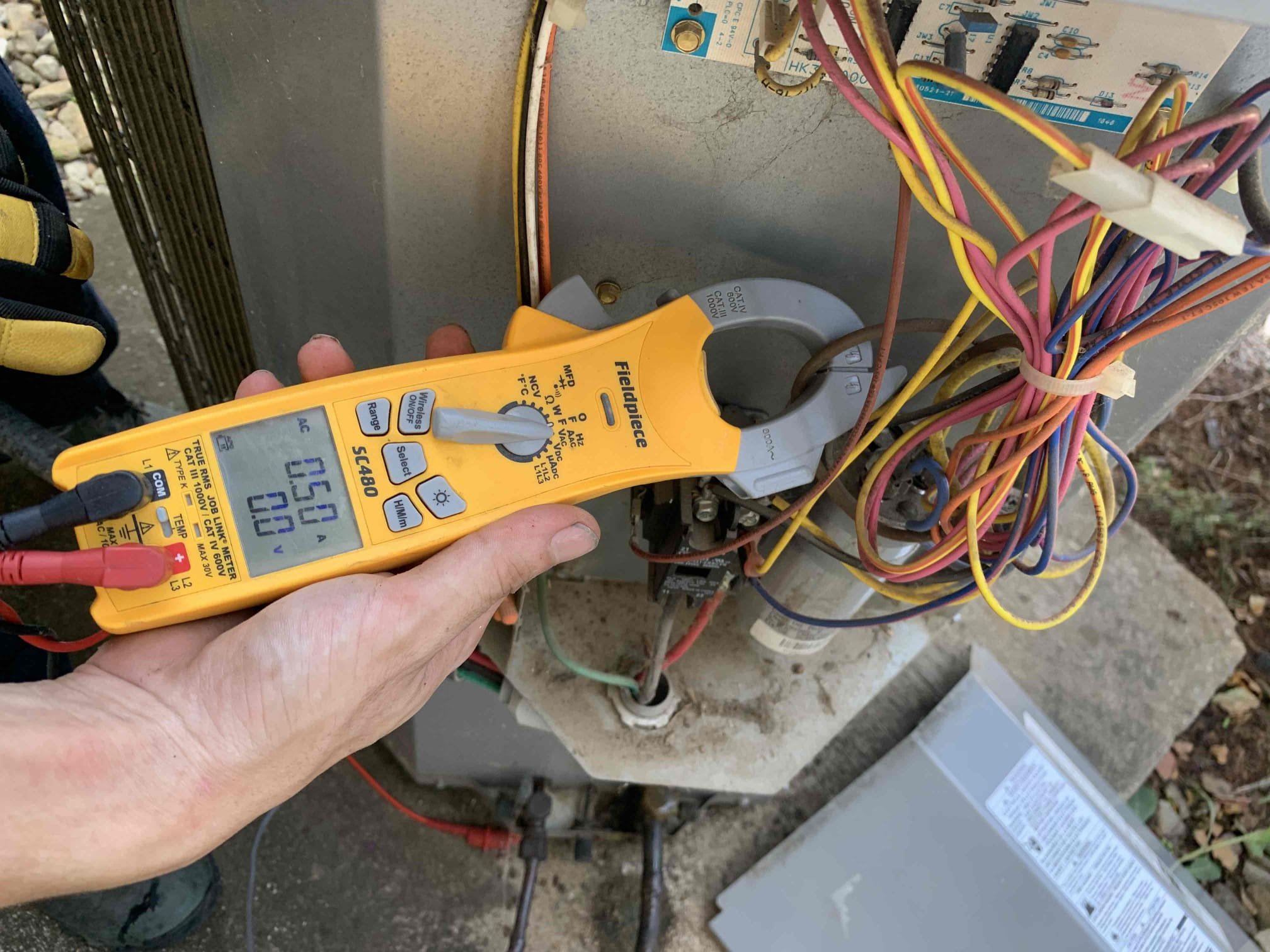  208/210 unit freezing. Believed to be refrigerant leak will need to check after defrosting. 2013
213 cap looks old and rusty but testing within range.
200 hallway thermostat wire to outdoor unit has exposed bare copper. This could cause a short. Missing insulation on suction line. Disconnect is broken. Terminal has broken off from disconnect box. Cannot safely check electrical on this unit until, disconnect issue is addressed.
200 lobby old and rusty cap but testing within range contactor is testing outside of manufacturer specification.
202 bad capacitor
200 -B Rooms bad capacitor 
Hallway and B rooms north side - R22 unit and bush removal
MC lobby and Activities- bad capacitor and condenser cleaning
MC Dinning - hard start kit recommended for high start amps, capacitor, and Contactor. Fan would come on immediately but compressor is struggling to start up. 
A Rooms 300s - bad cap
Maintenance office - 1996 R22 unit
Dining- bad capacitor 
Kitchen - bad capacitor
Room 308 - R22 system 0