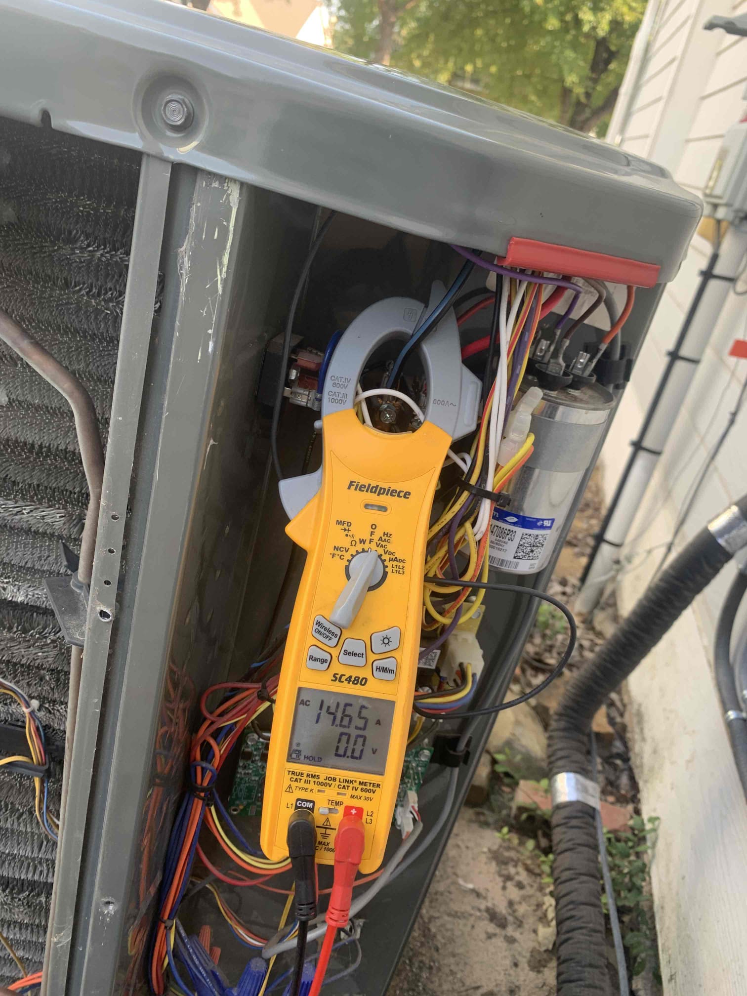 Heat preventative maintenance on a heat pump from 2023 using air filter size aprilaire 910. 
Upon arrival the customer stated that the system has been running good without any issues but has noticed some dust around the house. The system does have a uv light and it’s still working, I recommended to swap the filter out every 3-4 months instead of the 6 months to help out with the dust because her ductwork is clean. 
During my inspection I checked temperatures, amps draws on heat strips, checked electrical connections and components, and changed the air filter out today. 
I did find a burning and arcing contactor due to the compressor starting heavy, it’s rated for 104 LRA and I’m reading 128 today. 
I got the customer involved and showed her a video I made and she decided to get a compressor saver today and we will be replacing the contactor under her 10 year parts and labor warranty. 
After repair I checked the compressor start amps and they were within range. 
System is heating proper