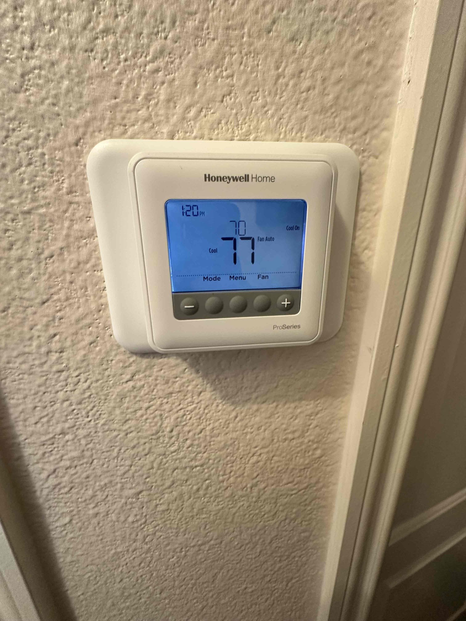 I arrived and replaced the thermostat. Once I replaced it, I powered the unit back on and the fuse popped again. I began evaluating the wiring and isolated it to the outdoor unit. I checked the contactor, pressure switch, and defrost board. At first, I thought the defrost board was bad. I began tracing every wire and isolating the low pressure switch and contactor. I determined that the pressure switch was the issue. I opened the top of the unit and found that the wire was burning. The wire was not exposed, but it was still causing a short. I adjusted the wire and wrapped it with electrical tape. I ohmed it and verified that it was still good. Customer still would like the thermostat and the system is cooling. I arrived and replaced the thermostat. Once I replaced it, I powered the unit back on and the fuse popped again. I began evaluating the wiring and isolated it to the outdoor unit. I checked the contactor, pressure switch, and defrost board. At first, I thought the defrost board was bad. I began tracing every wire and isolating the low pressure switch and contactor. I determined that the pressure switch was the issue. I opened the top of the unit and found that the wire was burning. The wire was not exposed, but it was still causing a short. I adjusted the wire and wrapped it with electrical tape. I ohmed it and verified that it was still good. Customer still would like the thermostat and the system is cooling.