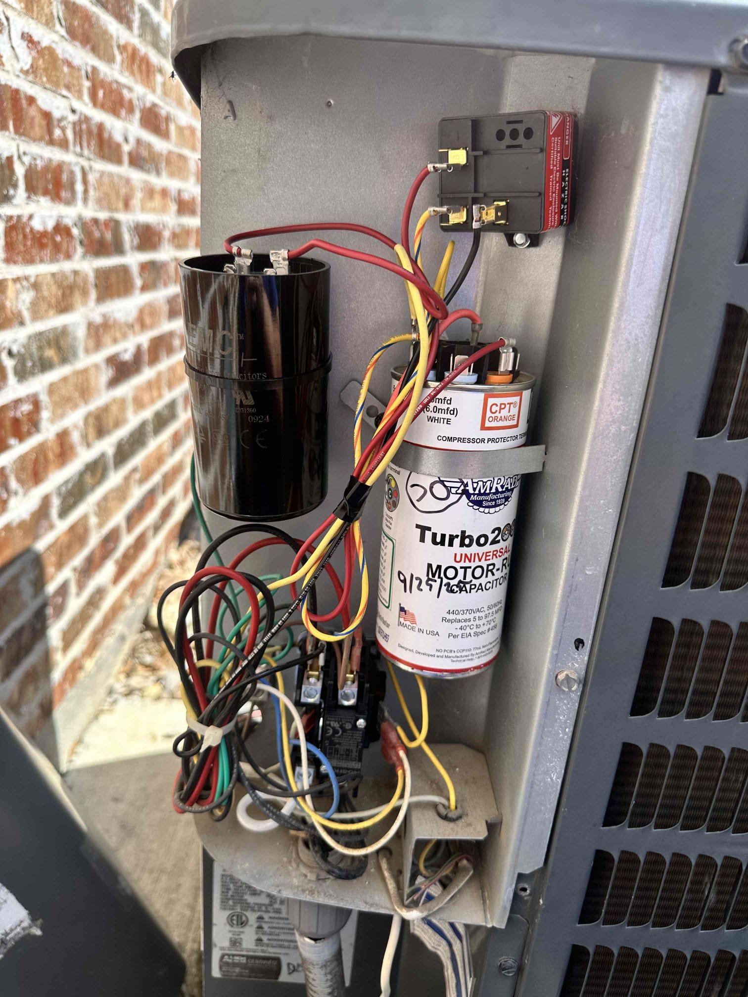 Upon arrival, I found that the sensor needing batteries was causing the error codes. After addressing that, I found that the capacitor was reading 6/70. This resulted in the compressor not turning on. I hooked a capacitor up and began testing. I determined that the unit was in need of a hard start kit, as well. I presented options to address these issues. The system is cooling upon departure.  Upon arrival, I found that the sensor needing batteries was causing the error codes. After addressing that, I found that the capacitor was reading 6/70. This resulted in the compressor not turning on. I hooked a capacitor up and began testing. I determined that the unit was in need of a hard start kit, as well. I presented options to address these issues. The system is cooling upon departure.