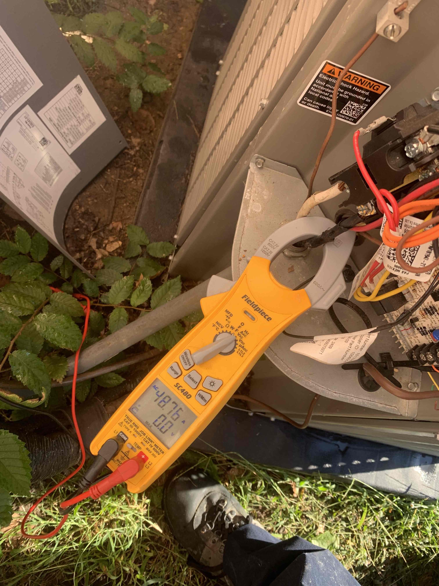 Arrived on site for heating maintenance on Downstairs carrier heat pump. Upstairs 2024 heat pump
1.Visually inspected condenser coil for debris/ dirty.
2. Inspected condenser fan motor.
3. Inspected condenser fan blades.
4. Inspected/ cleaned wiring connections.
5. Tested compressor/ condenser fan motor capacitor.
6. Checked compressor amp draw.
7. Checked condenser fan motor amp draw.
8. Inspected / replaced return filter.
9. Inspected return plenum for debris/ dirty.
10. Inspected evaporator coil.
11. Inspected blower motor/ blower wheel.
12. Checked blower amp draw.
13. Measured temperature differential from supply to return.
14. Inspected drain lines and treated to prevent blockages 
15. Rinsed condenser unit to promote heat exchange
16. Replaced and dated filters
17. Tested emergency heat Arrived on site for heating maintenance on Downstairs carrier heat pump. Upstairs 2024 heat pump
1.Visually inspected condenser coil for debris/ dirty.
2. Inspected condenser fan motor.
3. Inspected condenser fan blades.
4. Inspected/ cleaned wiring connections.
5. Tested compressor/ condenser fan motor capacitor.
6. Checked compressor amp draw.
7. Checked condenser fan motor amp draw.
8. Inspected / replaced return filter.
9. Inspected return plenum for debris/ dirty.
10. Inspected evaporator coil.
11. Inspected blower motor/ blower wheel.
12. Checked blower amp draw.
13. Measured temperature differential from supply to return.
14. Inspected drain lines and treated to prevent blockages 
15. Rinsed condenser unit to promote heat exchange
16. Replaced and dated filters
17. Tested emergency heat