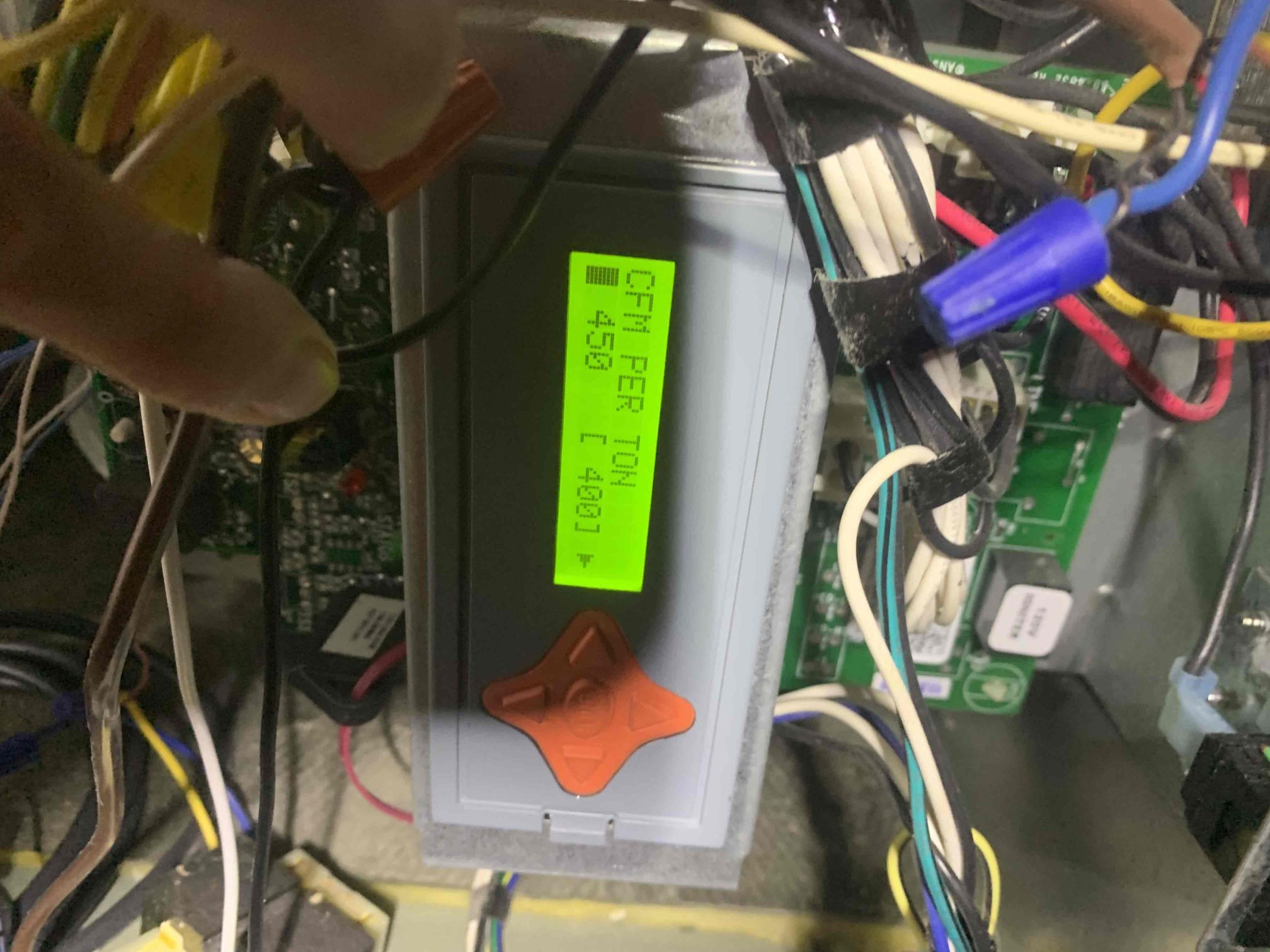 Made adjustments to blower speed per tech support. Homeowner likes to keep the house particularly cold (68) this was causing discharge air temp sensor to trip on low temp when it was cooler outside (early morning/ late night). Per tech support adjusted cfm per ton from 400 to 450. Also made minor adjustments to discharge air temp sensor to prevent it from tripping as easily. Tech support stated to leave it be for 3 days and monitor the unit to see if the issue persists. Unit in good working order upon departure. Made adjustments to blower speed per tech support. Homeowner likes to keep the house particularly cold (68) this was causing discharge air temp sensor to trip on low temp when it was cooler outside (early morning/ late night). Per tech support adjusted cfm per ton from 400 to 450. Also made minor adjustments to discharge air temp sensor to prevent it from tripping as easily. Tech support stated to leave it be for 3 days and monitor the unit to see if the issue persists. Unit in good working order upon departure.