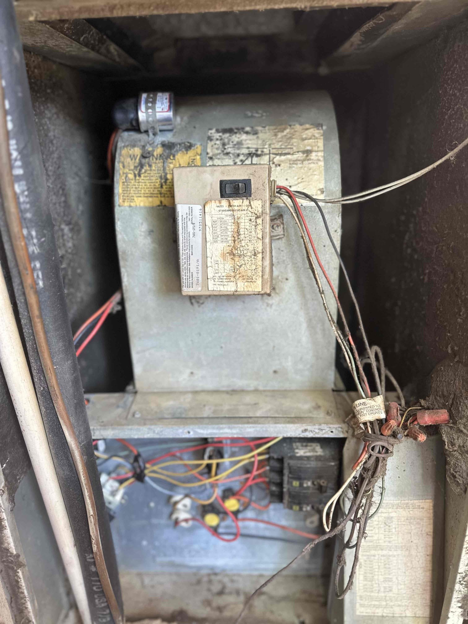 Upon arrival, I found that the blower motor was not coming on. I discovered that the bolt holding the blower has stripped due to the blower wheel being dirty. I pulled the blower assembly out of the unit and was able to secure the blower back in place (for now). The blower would start up but sounded awful. With the customer’s approval, I replaced the capacitor. The blower sounds 10 times better. I informed the customer of the severity of the unit and informed her that the system is in rough shape. The unit needs a full cleaning of the evaporator coil and blower wheel. Customer was up and cooling upon departure.  Upon arrival, I found that the blower motor was not coming on. I discovered that the bolt holding the blower has stripped due to the blower wheel being dirty. I pulled the blower assembly out of the unit and was able to secure the blower back in place (for now). The blower would start up but sounded awful. With the customer’s approval, I replaced the capacitor. The blower sounds 10 times better. I informed the customer of the severity of the unit and informed her that the system is in rough shape. The unit needs a full cleaning of the evaporator coil and blower wheel. Customer was up and cooling upon departure.