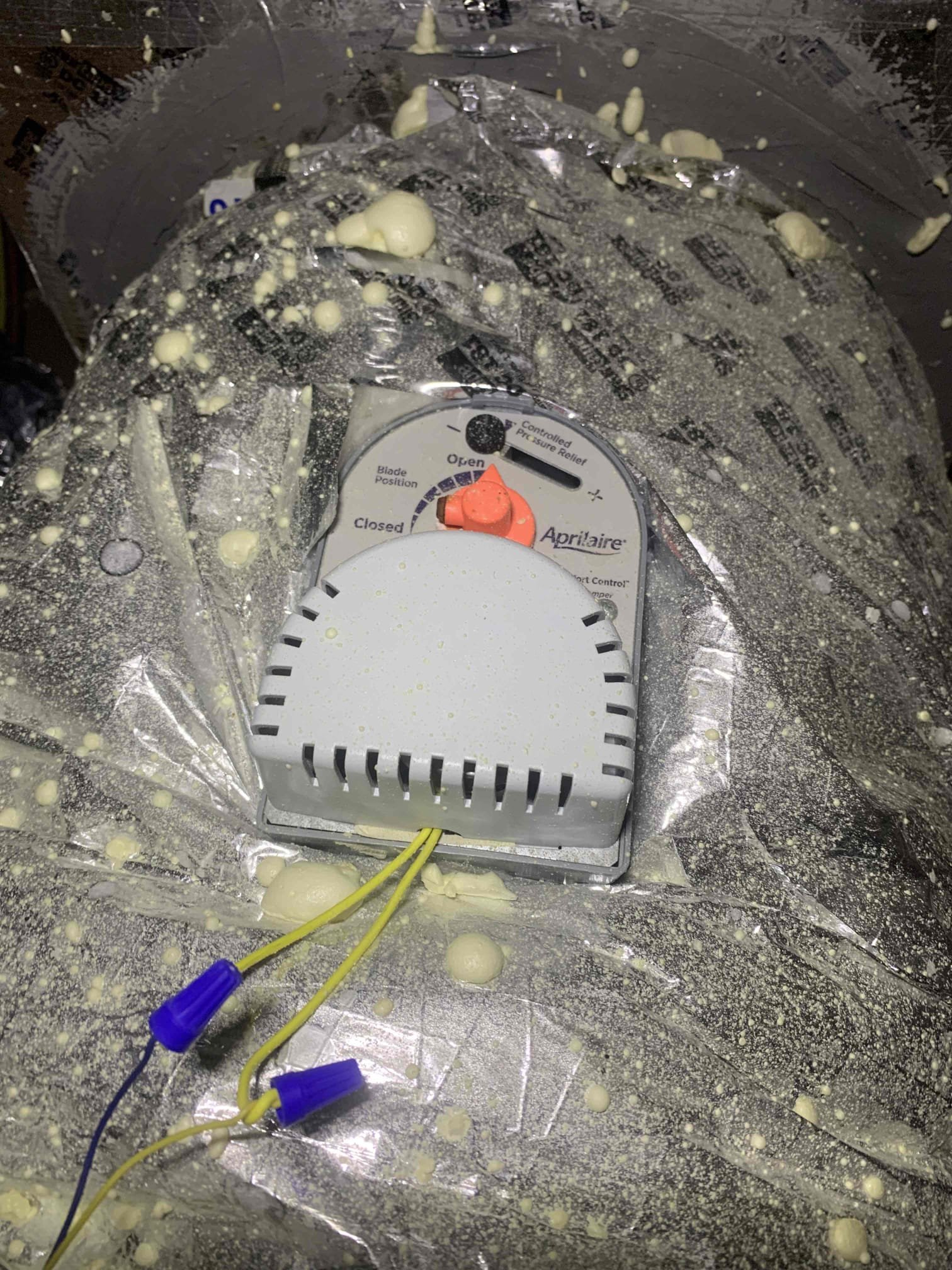 Arrived on site, homeowner stated she was seeing zone 2 sensor error on main thermostat. Upon inspection of the sensor, the display was active but the controls were unresponsive. From the main thermostat I could not access controls for zone 2. I then tested voltage at the zone board and measured 24 volts from R to C coming from the air handler to the zone board and to both damper controls. One damper was aprilaire and the other is a generic damper. Homeowner stated this generic damper was replaced under warranty shortly after installation 6 years ago when they moved in and the outdoor unit was installed. I was unable to properly test damper functionality as the second zone was not able to be controlled at this time. Zone board has 4 wires going to thermostat and sensor R/W/Bl/Bk. Voltages are as follows 4.7/R 27/W 13.3/Bl 13.3/Bk. Measured the same voltages across all 3 zone controller/sensor outputs on the zone board. This leads me to the conclusion that the sensor is bad at the very 