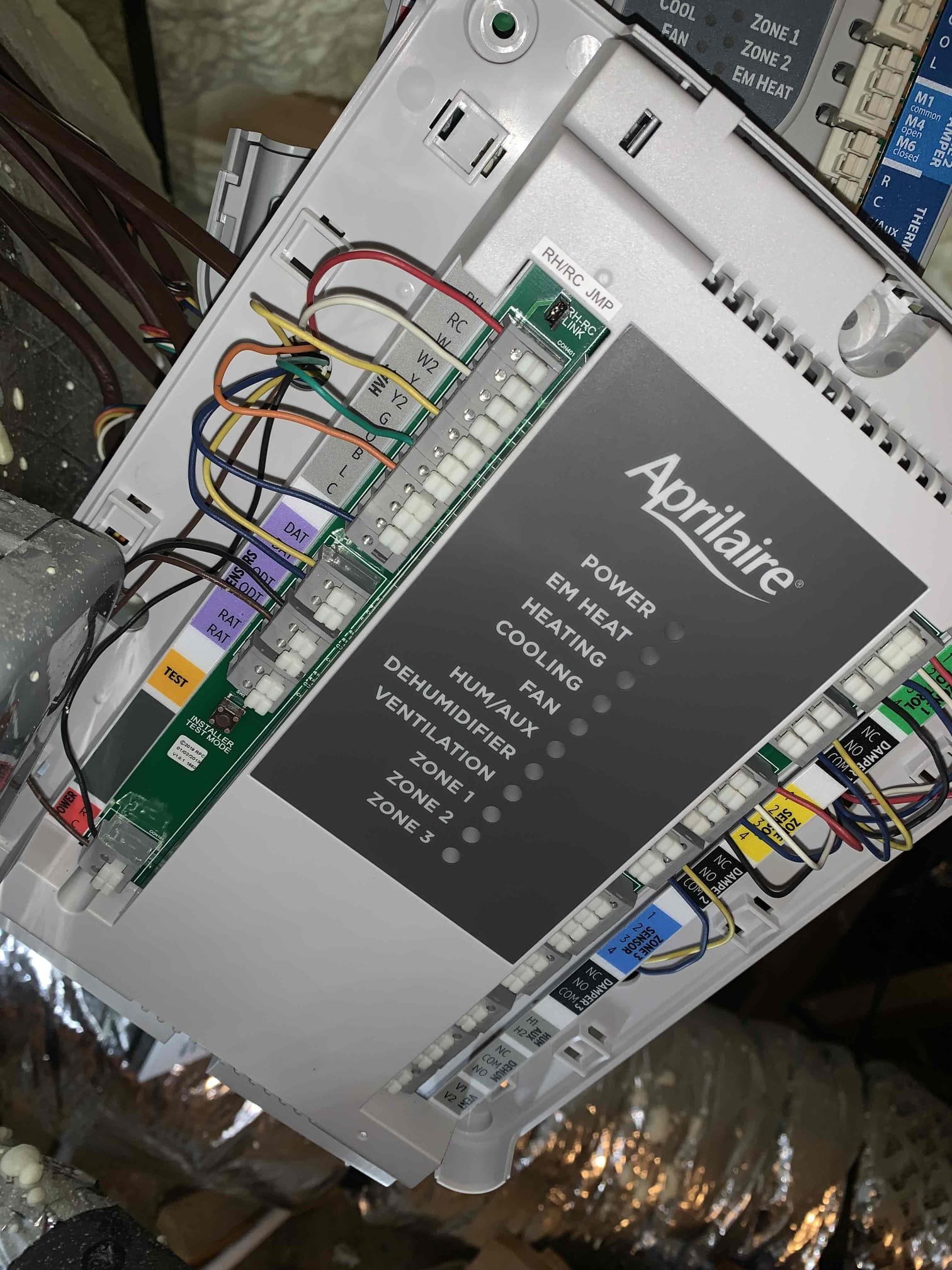 Includes removal and replacement of the existing Aprilaire zoning system board, actuators and controls and replacing them with Honeywell board, actuators, Upgrade to a Trane 824 Thermostat and wireless temperature sensor. 3 year parts warranty with 1 year labor warranty