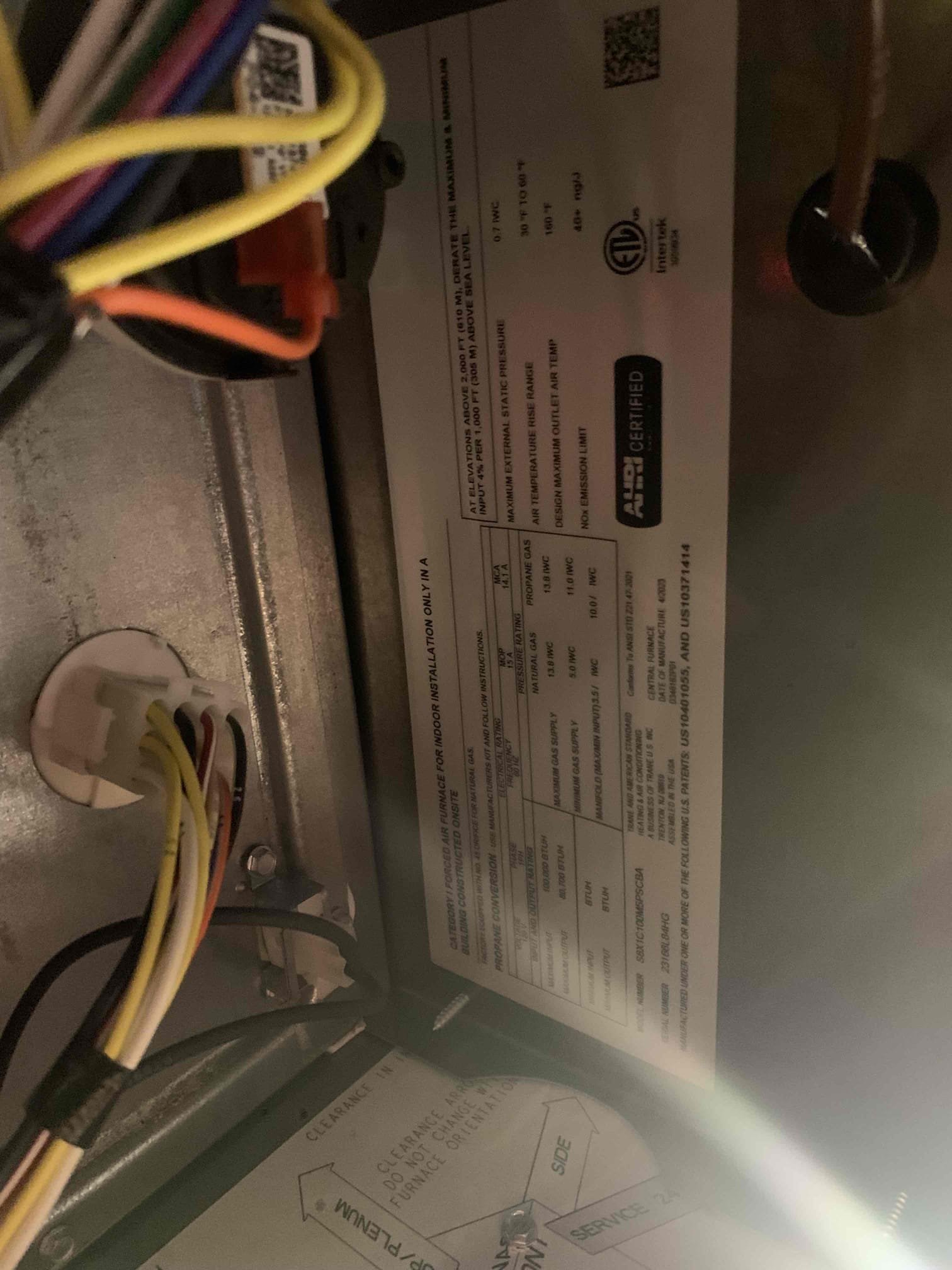 Preformed heating maintenance on a single system gas furnace zoned. I tested all electrical components inside the furnace and all tested within manufacturer specifications. Temperature being supplied to the home was at 107 degrees and 80 return. I changed the filter for the client. Aprilaire 210. Checked for cleanliness of the unit and duct work. All is clean. I noticed the unit did not have surge protection on it. I provided estimates for adding 2 surge proctors one for the inside unit and one for the outside unit. Unit was cooling upon departure 