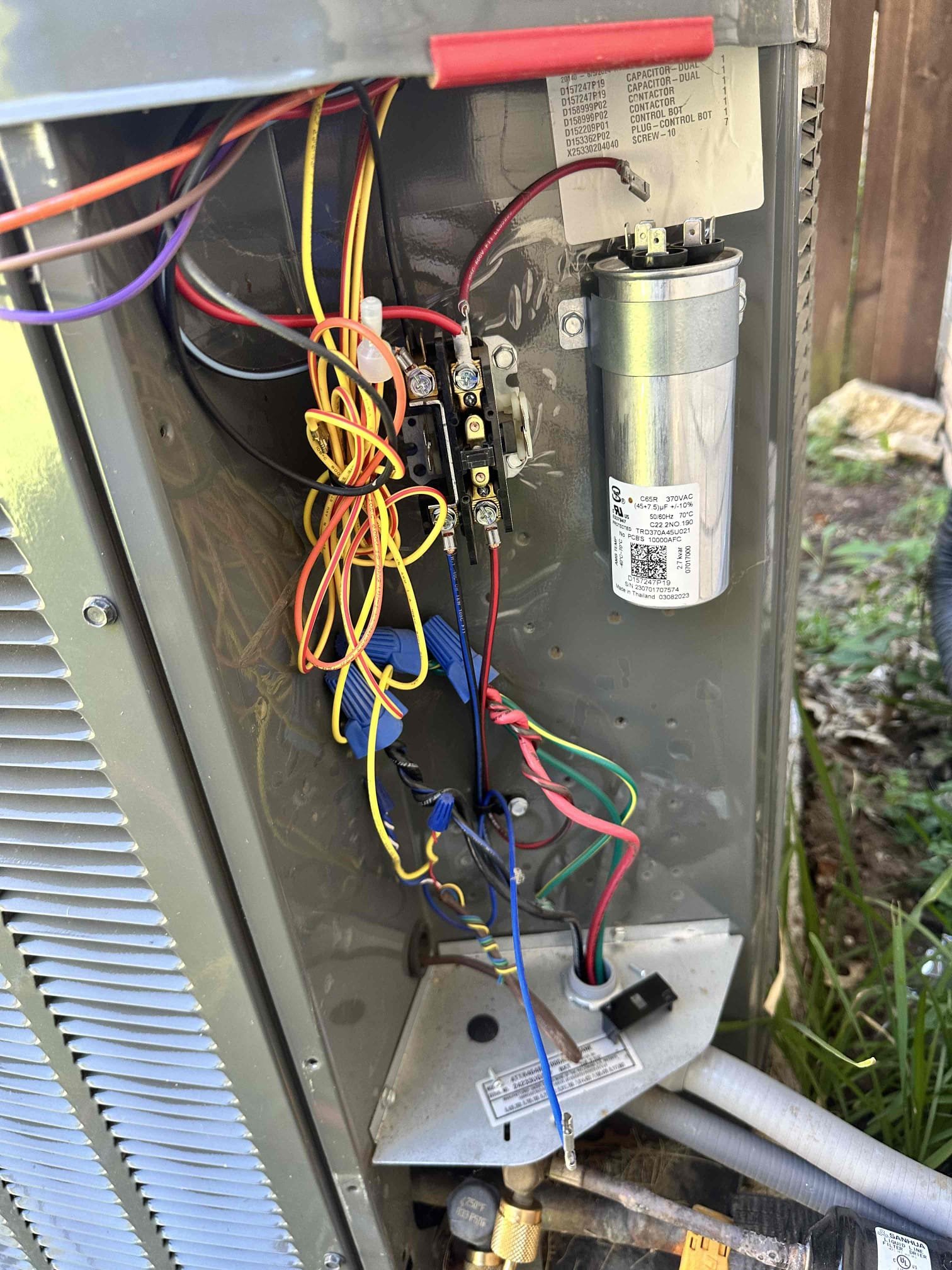 Upon arrival, I turned the unit on to cool. The system powered on with no issues. I began thoroughly examining the equipment. Customer stated that the indoor unit was blowing air that wasn’t cold. I checked the electrical in the outdoor unit. The capacitor was right at the bottom side of recommended rating 42.5/45. I removed the 24v common off of the contactor. The contactor ohmed at 19. When I went to plug in the 24 common wire, the contactor began emitting an awful buzzing noise. The last time I heard that noise, it shorted out the thermostat and contactor. I quickly removed the wire and reached out to Jacob for approval to replace the contactor and capacitor under parts/labor warranty. Customer is up and cooling with no further issues. Suggested adding surge protection to the equipment. Upon arrival, I turned the unit on to cool. The system powered on with no issues. I began thoroughly examining the equipment. Customer stated that the indoor unit was blowing air that wasn’t cold. I checked the electrical in the outdoor unit. The capacitor was right at the bottom side of recommended rating 42.5/45. I removed the 24v common off of the contactor. The contactor ohmed at 19. When I went to plug in the 24 common wire, the contactor began emitting an awful buzzing noise. The last time I heard that noise, it shorted out the thermostat and contactor. I quickly removed the wire and reached out to Jacob for approval to replace the contactor and capacitor under parts/labor warranty. Customer is up and cooling with no further issues. Suggested adding surge protection to the equipment.