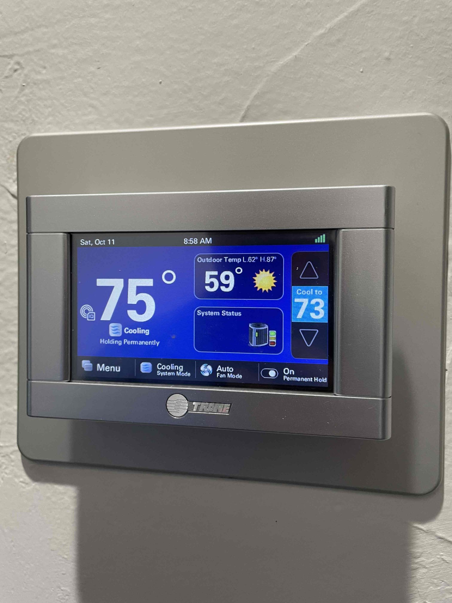 I arrived at our clients home for the upstairs unit not coming on and the thermostat was unresponsive. Our client showed me exactly which thermostat was blank and I proceeded to check voltage. It was not receiving any power. I proceeded upstairs to the attic and diagnosed a failed water safety switch. It had some evidence of water but the drain line was currently empty. I proceeded to replace the failed component under parts and labor warranty. Once replaced I tested the unit to ensure it was working properly. The set point was 78° so I turned it down and confirmed it was cooling properly.  Client is only responsible for the dispatch fee today. 