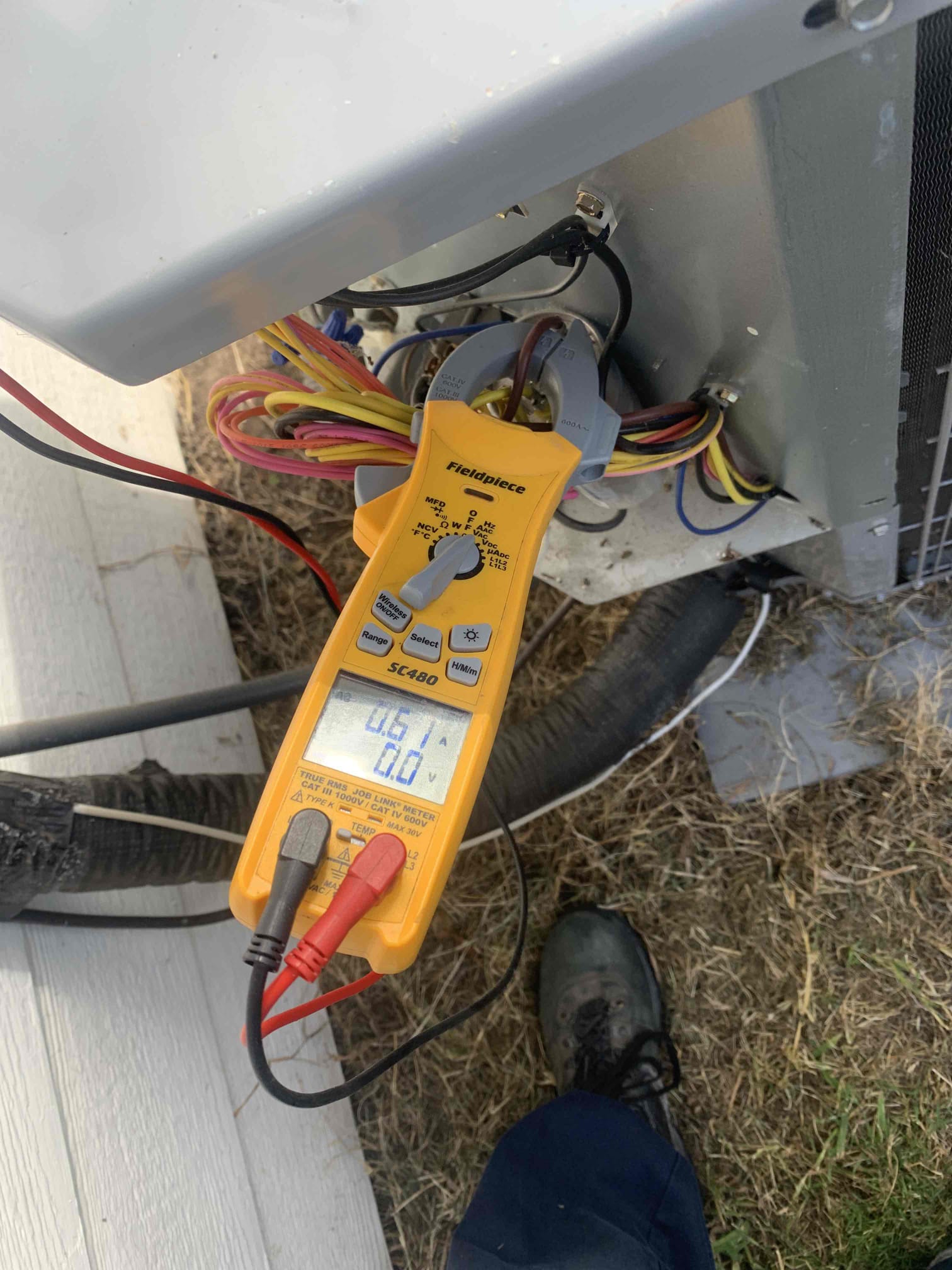 Arrived on site for heating maintenance. Homeowner stated all was well with regards to normal system operation since work was completed in blocking living room vent.
1. Visually inspected condenser coil for debris/ dirty.
2. Inspected condenser fan motor.
3. Inspected condenser fan blades.
4. Inspected/ cleaned wiring connections.
5. Tested compressor/ condenser fan motor capacitor.
6. Checked compressor amp draw.
7. Checked condenser fan motor amp draw.
8. Inspected / replaced return filter.
9. Inspected return plenum for debris/ dirty.
10. Inspected evaporator coil. Clean
11. Inspected blower motor/ blower wheel.
12. Checked blower amp draw.
13. Measured temperature differential from supply to return. 20 degrees measured.
14. Inspected drain lines and treated to prevent blockages 
15. Rinsed condenser unit to promote heat exchange because we noticed a decent amount of dust and debris in the coil.
 Capacitor was testing within range, but is starting to test a bit low. Contactor was te