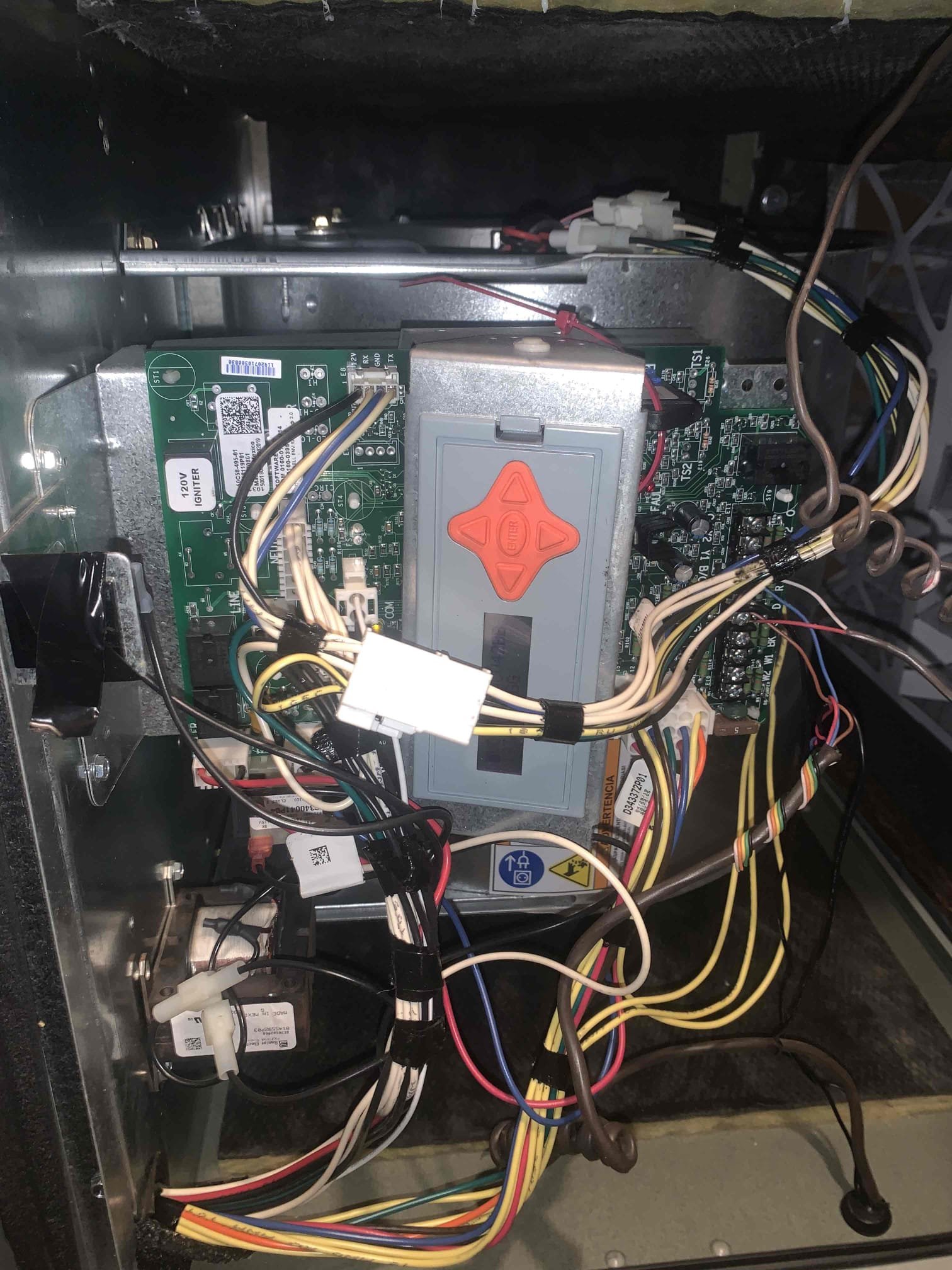 Preformed heating maintenance on a dual fuel system. Tested all electrical components on the furnace all tested within manufacturer specifications. Changed filter for the client. Client did have air scrubber installed but not connected. Tested all electrical components on outside unit all tested within manufacturer specifications. Spoke to client about adding a surge protection to the inside unit. Unit was cooling upon departure. 