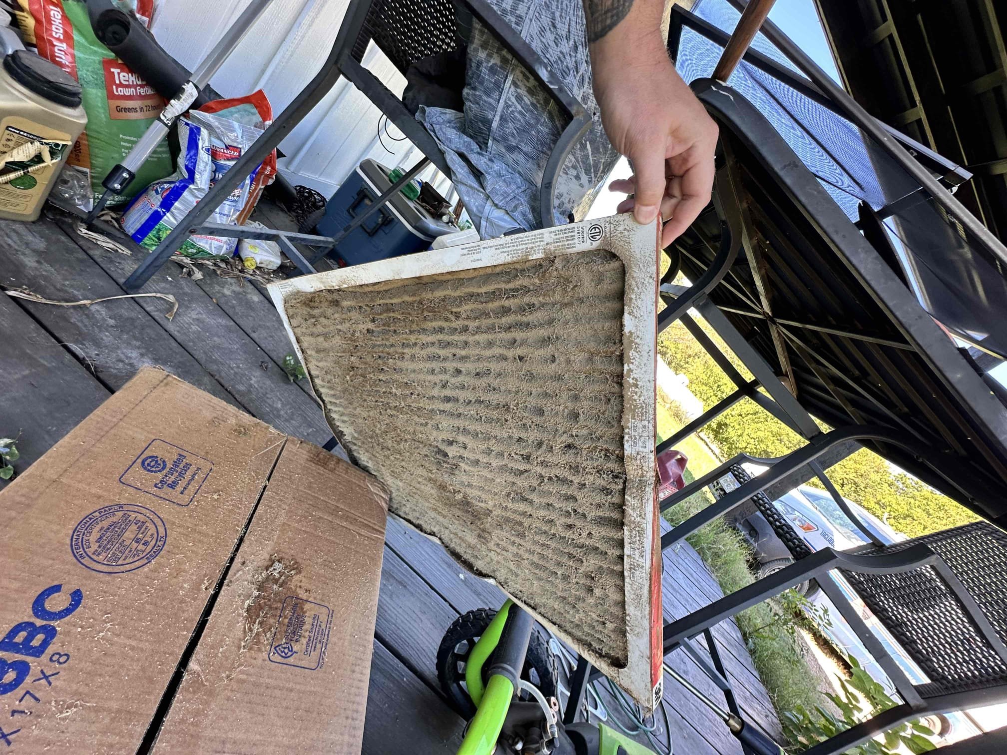 Upon arrival, I found that the evaporator coil was mostly thawed. I performed a complimentary leak search and found no reason to suspect a leak. I inspected the old filter and the cleanliness of the evaporator coil. I determined that the cause of the freezing was lack of air flow. After further inspection, I noticed the blower was dirty. I made customer aware of build up in the drain lines. He opted to address it himself. I provided options to clean the system from basic to more in depth to system replacement. Customer elected to perform a pull and clean on the evaporator coil, pull and clean the blower wheel, and sign up for the maintenance program. Customer is aware of the risk of performing a pull and clean on the evaporator coil. The evaporator coil is 11 years old with rusting present. When applying chemicals, this could cause a leak to occur in the evaporator coil. Also, the customer is aware of the importance of cleaning to evaporator to help preserve the life of the compressor.