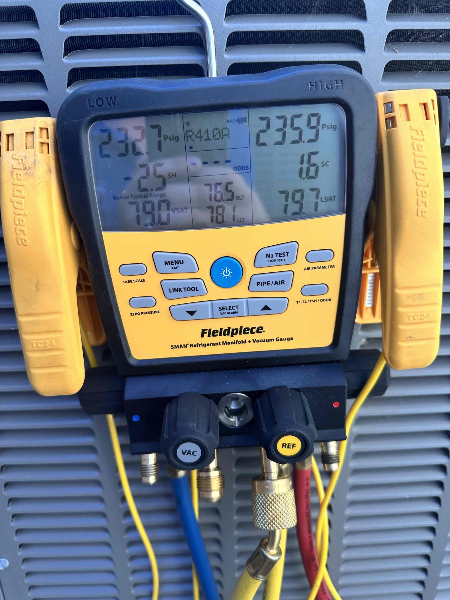 Upon arrival, I found that the outdoor unit had lost high voltage due to a tripped breaker. I began diagnosing by checking for issues that would cause the breaker to trip. I found that the compressor has become short to ground. I verified warranty on the equipment. It is coverage until 2028. The route to repair is either compressor replacement or system replacement. With a compressor replacement, it is necessary to put virgin (unused) refrigerant back into system and replace the refrigerant filter dryer. An estimate was generated for labor, refrigerant, and refrigerant filter dryer. Also, I observed that the drain has become clogged since last service. Both the upstairs and downstairs drains are tied together. 

Jacob and I have both offered compressor savers for both systems and customer has declined them on multiple occasions.