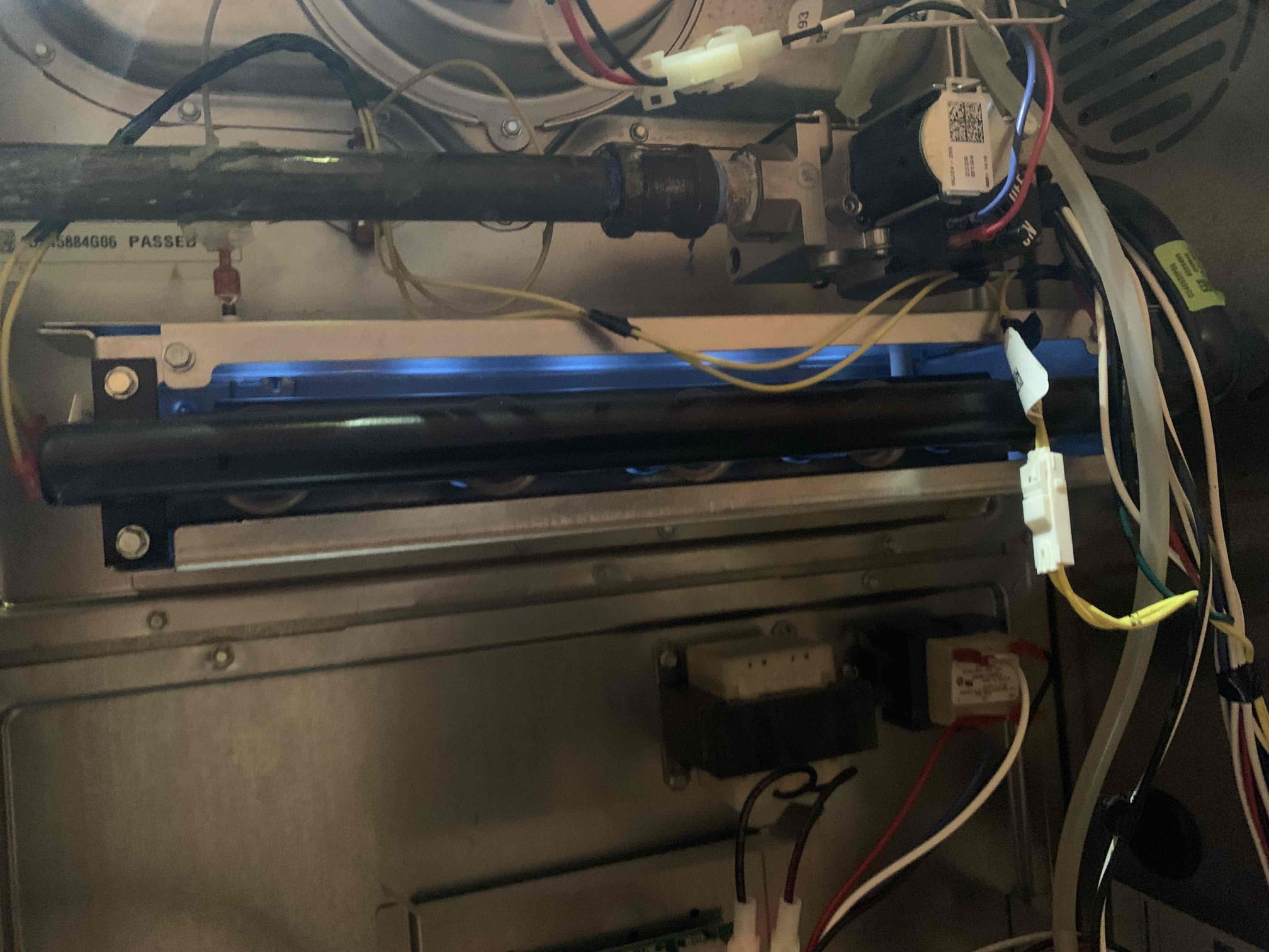 Arrived on site, for heating maintenance. Pastor Frank informed us all was well and he had no concerns with unit operation at this time. Proceeding with the heating maintenance on all 3 units. 2 2022 Trane furnaces and one Payne 
1. Visually inspected condenser coil for debris/ dirty.
2. Inspected condenser fan motor.
3. Inspected condenser fan blades.
4. Inspected/ cleaned wiring connections.
5. Tested compressor/ condenser fan motor capacitor.
6. Tested inducer motor and pressure switches
7. Inspected surface igniter.
8. Inspected / replaced return filter.
9. Inspected return plenum for debris/ dirty.
10. Inspected evaporator coil.
11. Inspected blower motor/ blower wheel.
12. Checked blower amp draw.
13. Measured temperature differential from supply to return. 20 degrees measured.
14. Inspected drain lines and treated to prevent blockages 
15. Cleaned and tested flame sensors on all units.

 Noticed oil leaking from the bearings on blower motor of older Payne unit. This is an indica