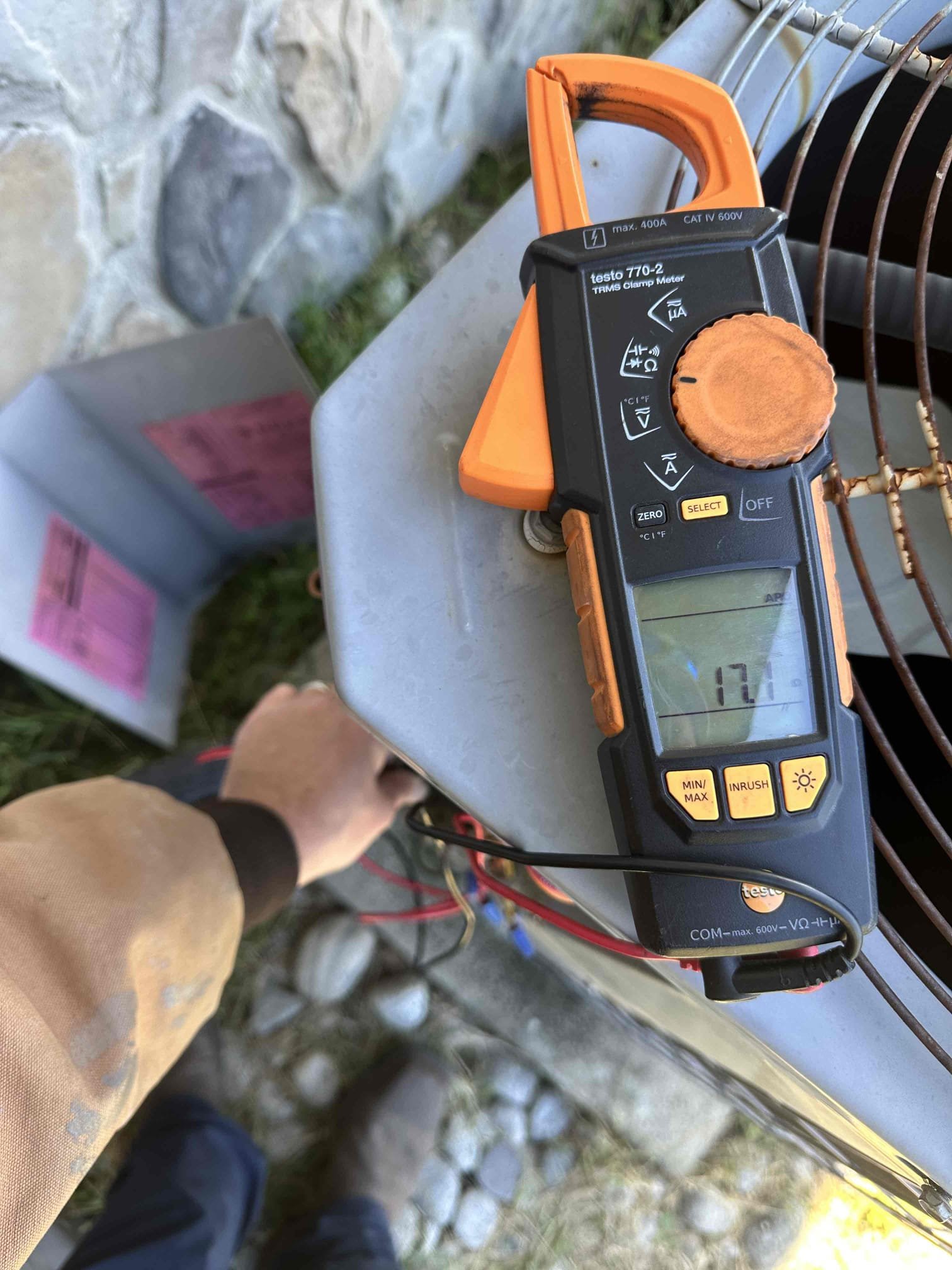 Heat preventative maintenance on 3 heat pumps one from 2002 (upstairs) and the other two from 2015 (downstairs living room and other unit for bedrooms). The newer units are Trane communicating units that use air filter 20*25*4 and the upstairs unit is a basic heat pump using air filter 20*25*1. 
During our inspection I checked temperatures, checked electrical connections and components, and inspected systems for dirt buildup. 
On the upstairs unit I found the drain pan to be rusted through and on the main unit taking care of the living room the condenser fan motor is over amping/overheating. 
We informed the customer of our findings and he wishes to leave everything as is for now. 
During our visit customer wanted to know why his new generac generator wasn’t working with his Trane systems. We did inform the customer that due to them being communicating systems and having an inverter drive board outside they will not work with a generator because they need constant voltage. 
After talki Heat preventative maintenance on 3 heat pumps one from 2002 (upstairs) and the other two from 2015 (downstairs living room and other unit for bedrooms). The newer units are Trane communicating units that use air filter 20*25*4 and the upstairs unit is a basic heat pump using air filter 20*25*1. 
During our inspection I checked temperatures, checked electrical connections and components, and inspected systems for dirt buildup. 
On the upstairs unit I found the drain pan to be rusted through and on the main unit taking care of the living room the condenser fan motor is over amping/overheating. 
We informed the customer of our findings and he wishes to leave everything as is for now. 
During our visit customer wanted to know why his new generac generator wasn’t working with his Trane systems. We did inform the customer that due to them being communicating systems and having an inverter drive board outside they will not work with a generator because they need constant voltage. 
After talki