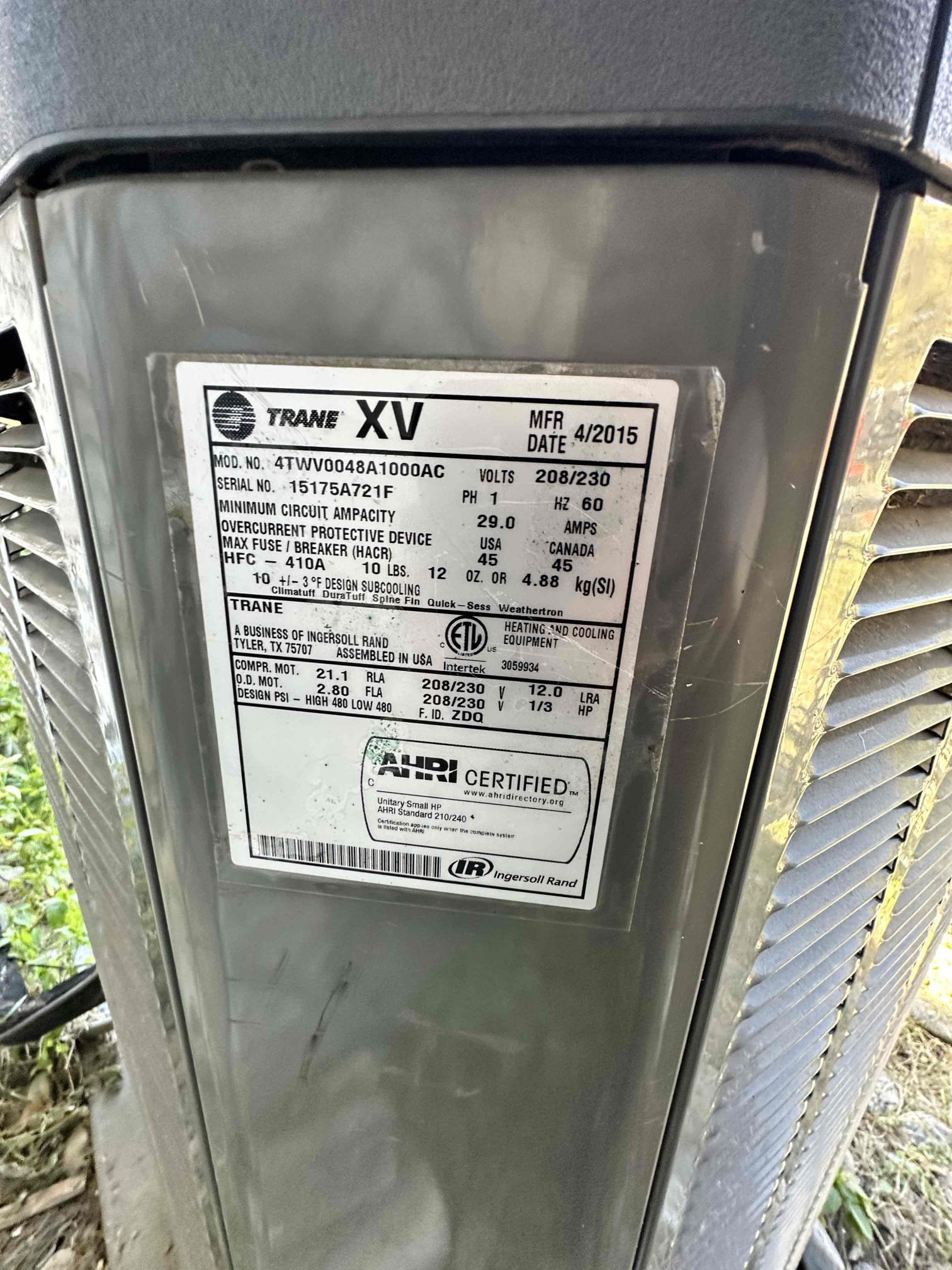 Heat preventative maintenance on 3 heat pumps one from 2002 (upstairs) and the other two from 2015 (downstairs living room and other unit for bedrooms). The newer units are Trane communicating units that use air filter 20*25*4 and the upstairs unit is a basic heat pump using air filter 20*25*1. 
During our inspection I checked temperatures, checked electrical connections and components, and inspected systems for dirt buildup. 
On the upstairs unit I found the drain pan to be rusted through and on the main unit taking care of the living room the condenser fan motor is over amping/overheating. 
We informed the customer of our findings and he wishes to leave everything as is for now. 
During our visit customer wanted to know why his new generac generator wasn’t working with his Trane systems. We did inform the customer that due to them being communicating systems and having an inverter drive board outside they will not work with a generator because they need constant voltage. 
After talki Heat preventative maintenance on 3 heat pumps one from 2002 (upstairs) and the other two from 2015 (downstairs living room and other unit for bedrooms). The newer units are Trane communicating units that use air filter 20*25*4 and the upstairs unit is a basic heat pump using air filter 20*25*1. 
During our inspection I checked temperatures, checked electrical connections and components, and inspected systems for dirt buildup. 
On the upstairs unit I found the drain pan to be rusted through and on the main unit taking care of the living room the condenser fan motor is over amping/overheating. 
We informed the customer of our findings and he wishes to leave everything as is for now. 
During our visit customer wanted to know why his new generac generator wasn’t working with his Trane systems. We did inform the customer that due to them being communicating systems and having an inverter drive board outside they will not work with a generator because they need constant voltage. 
After talki