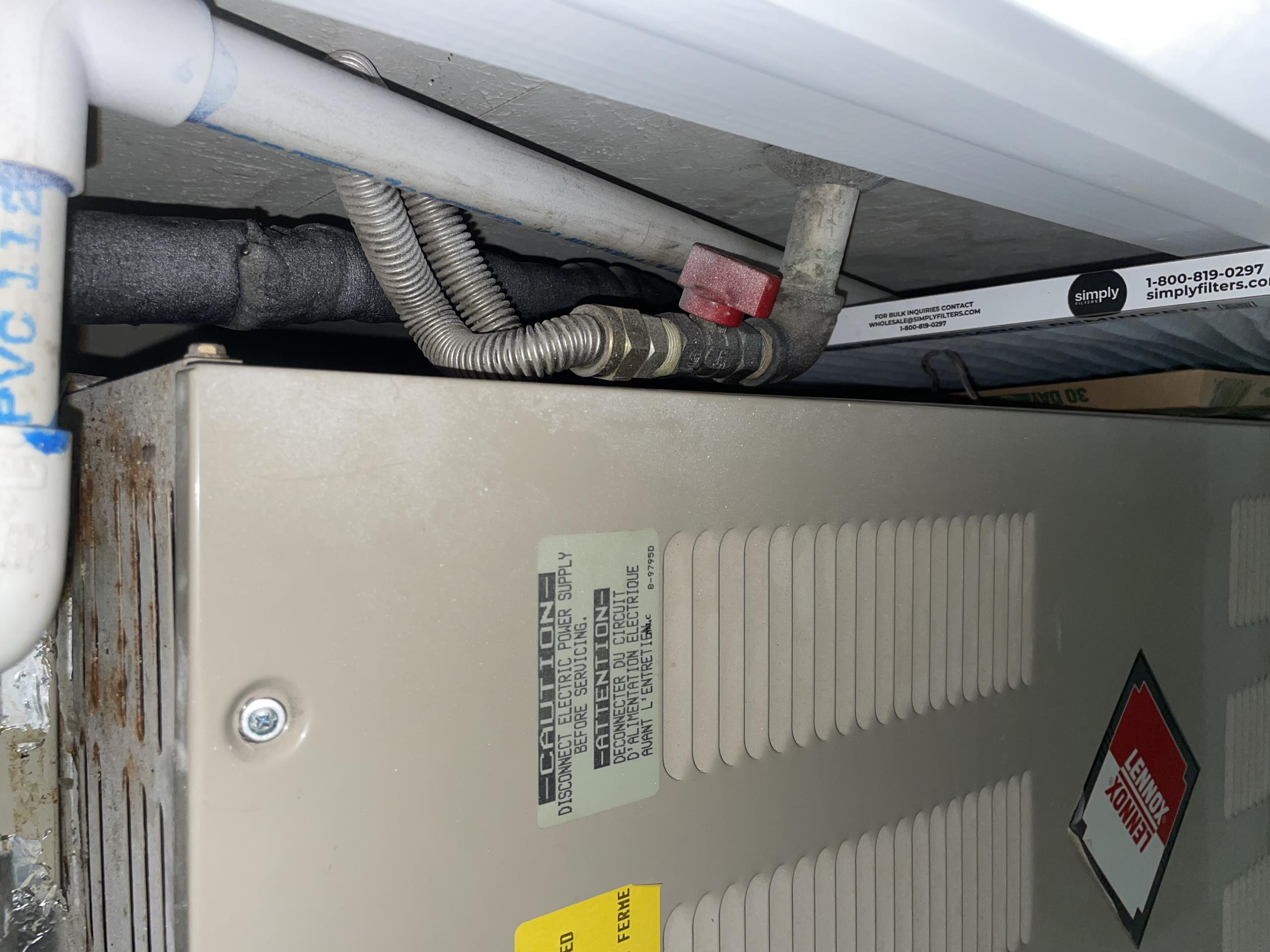 I arrived to give our client a second opinion regarding her furnace. She had a previous company claim the system could not be repaired. I diagnosed a failed furnace control board that was not sending signal to the spark ignitor. I shared my findings with our client and we discussed repair vs replacement options. Because she has recently moved into the home she would like to repair the failed board. I also found a flex hose entering into the cabinet and informed her I could not complete the board replacement without correctly connecting the gas valve. I called Lennox and was able to get an updated replacement board for the furnace. I will order the board and ensure we are able to return to install it Monday. I informed and our client, and she understands that I will further diagnose the system when we return. I am unsure if other components are in working condition or not, I will have to replace the board first. The gas valve is currently shut off and the system is unable to heat. I col