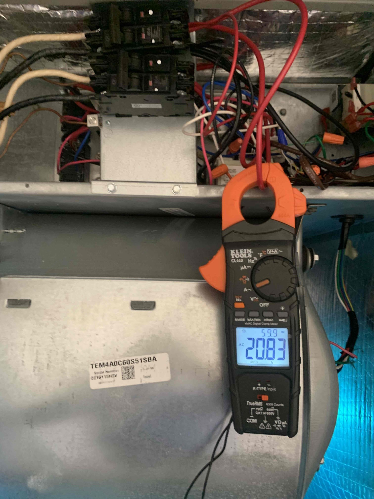 Preformed heat kit replacement. Presented client with before and after pictures of work completed. Heat kit is testing within manufacturer specifications range. Supply temperature while heating was at 109 degrees and climbing. Before it was holding at 106 degrees. Unit was heating upon departure. 
