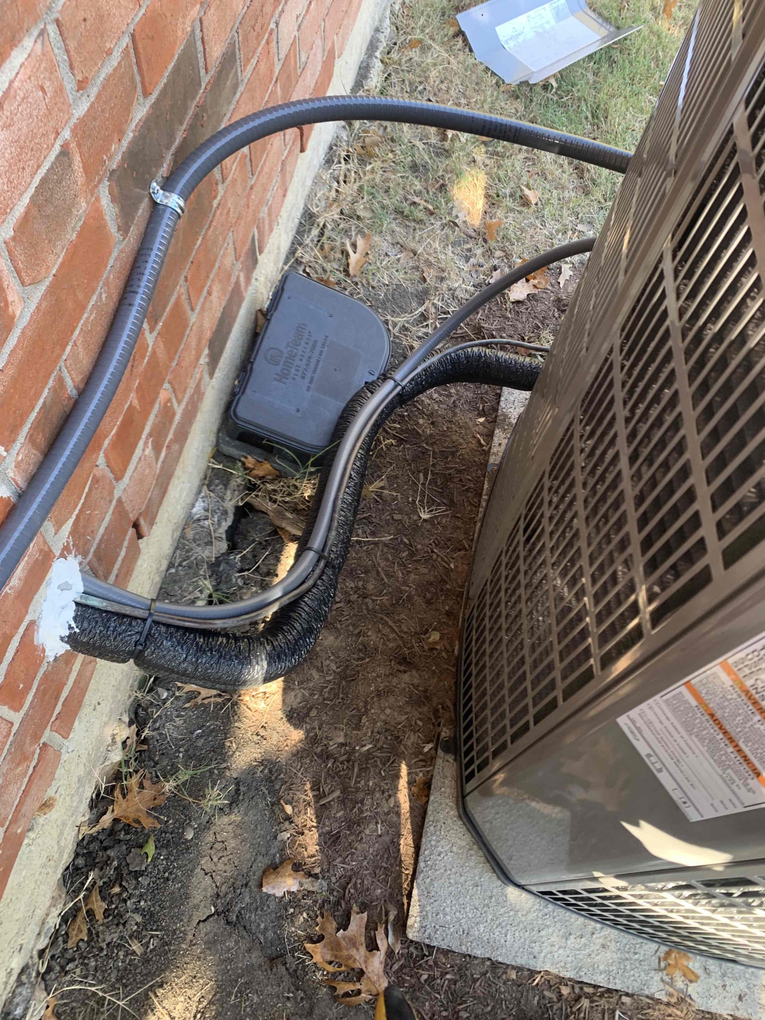 Came out today for QC visit on new install. Started inside at t-stat (honeywell t6) turned system down to check over unit. System is level all wiring is good no error codes. Getting over 20 degree temp split. Drain line is draining at this time. System is clean and operating as designed. Outside unit is level all electrical components are good and tight. Found loose wire in disconnect and capped it off to prevent short. All components are operating as designed. Pressures were within manufacturer specifications. Tested normal heating operation and tested safety sensors and switches and found them to be working properly. System in good working order upon departure. Also performed drywall repair while on site. I will need to return in order to finish the sanding texture and paint.