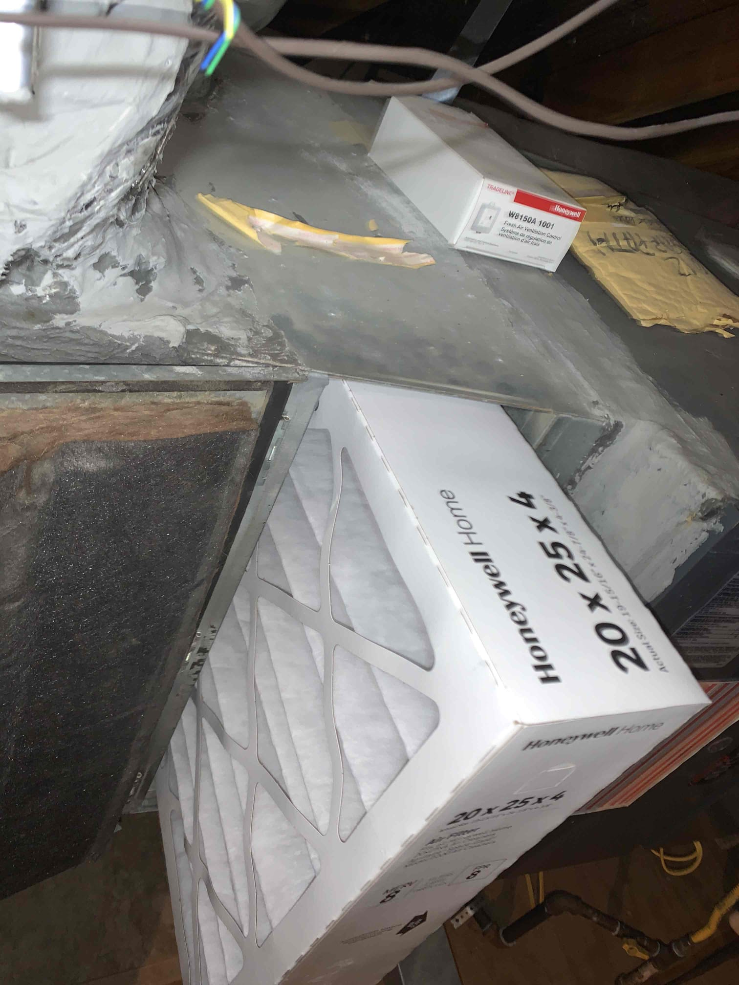 Arrived for heating maintenance on 5T 2015 Amana furnace. Homeowner stated all was well with normal system operation. 
1. Visually inspected condenser coil for debris/ dirty.
2. Inspected condenser fan motor.
3. Inspected condenser fan blades.
4. Inspected/ cleaned wiring connections.
5. Tested for gas leaks
6. Tested functionality and cleaned flame sensor
7. Tested functionality and cleaned pressure switches and ports
8. Inspected / replaced return filter.
9. Inspected return plenum for debris/ dirty.
10. Inspected evaporator coil.
11. Tested functionality and visually inspected surface igniter
12. Checked blower amp draw.
13. Measured temperature differential from supply to return. 20 degrees measured.
14. Tested drain line for blockages and found none
Found large amount of rust in drain pan and txv uninsulated. No float switch found to prevent water overflow. 