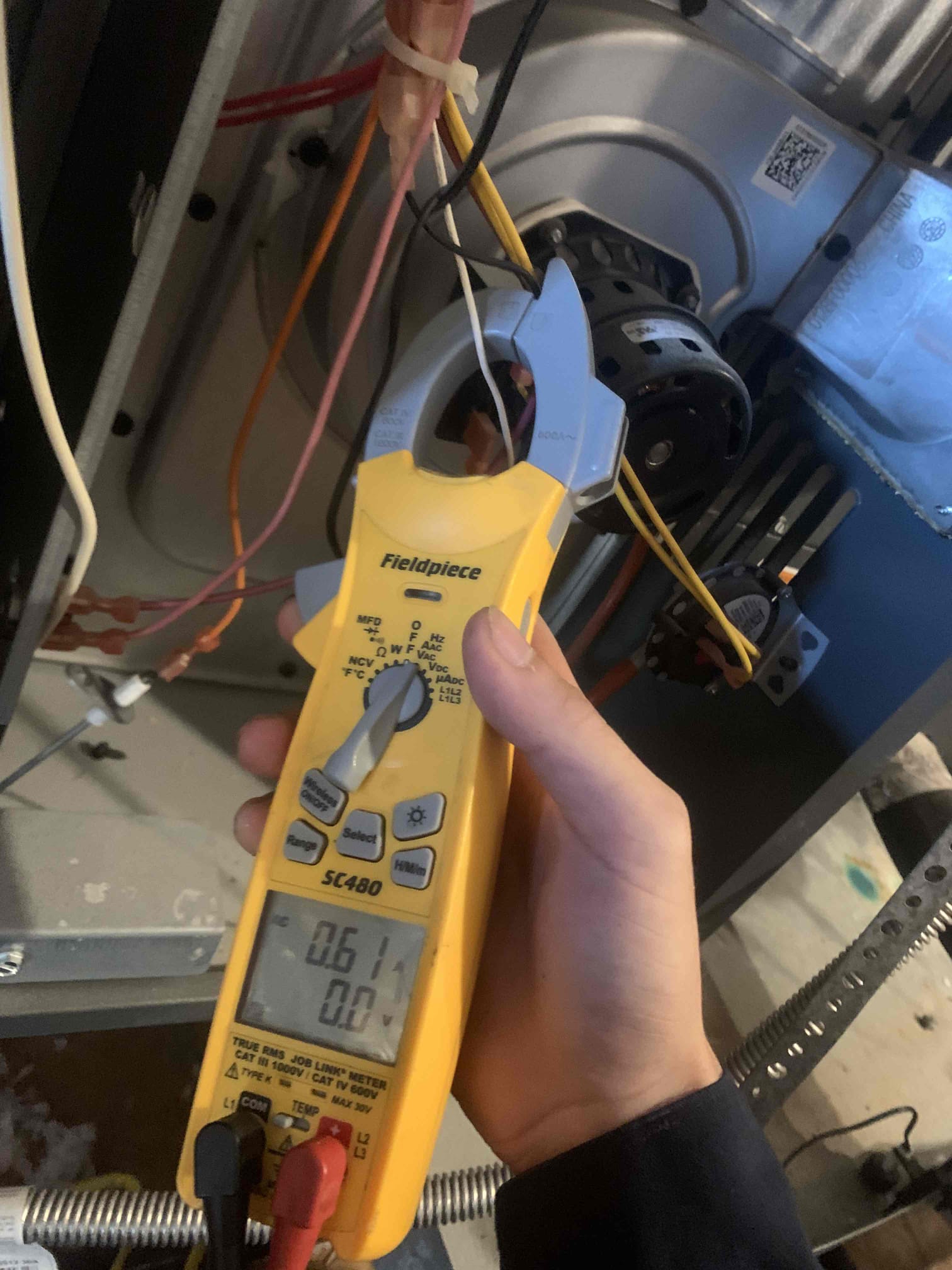 On site for heating maintenance on two system 2019 Goodman furnaces. Homeowner stated all was well with regards to normal system operation. Begin heating maintenance as scheduled.
1. Visually inspected condenser coil for debris/ dirty.
2. Inspected condenser fan motor.
3. Inspected condenser fan blades.
4. Inspected/ cleaned wiring connections.
5. Tested for gas leaks
6. Tested functionality and cleaned flame sensor
7. Tested functionality and cleaned pressure switches and ports
8. Inspected / replaced return filter.
9. Inspected return plenum for debris/ dirty.
10. Inspected evaporator coil.
11. Tested functionality and visually inspected surface igniter
12. Checked blower amp draw.
13. Measured temperature differential from supply to return. 20 degrees measured.

All was well with normal heating operation. I did check some cooling components since this is our first visit here. I found bad capacitors on both units. The downstairs was testing low and the upstairs was completely dead. T