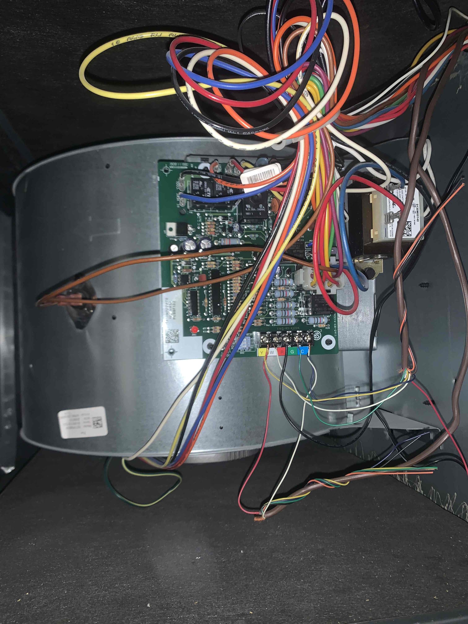 On site for heating maintenance on two system 2019 Goodman furnaces. Homeowner stated all was well with regards to normal system operation. Begin heating maintenance as scheduled.
1. Visually inspected condenser coil for debris/ dirty.
2. Inspected condenser fan motor.
3. Inspected condenser fan blades.
4. Inspected/ cleaned wiring connections.
5. Tested for gas leaks
6. Tested functionality and cleaned flame sensor
7. Tested functionality and cleaned pressure switches and ports
8. Inspected / replaced return filter.
9. Inspected return plenum for debris/ dirty.
10. Inspected evaporator coil.
11. Tested functionality and visually inspected surface igniter
12. Checked blower amp draw.
13. Measured temperature differential from supply to return. 20 degrees measured.

All was well with normal heating operation. I did check some cooling components since this is our first visit here. I found bad capacitors on both units. The downstairs was testing low and the upstairs was completely dead. T