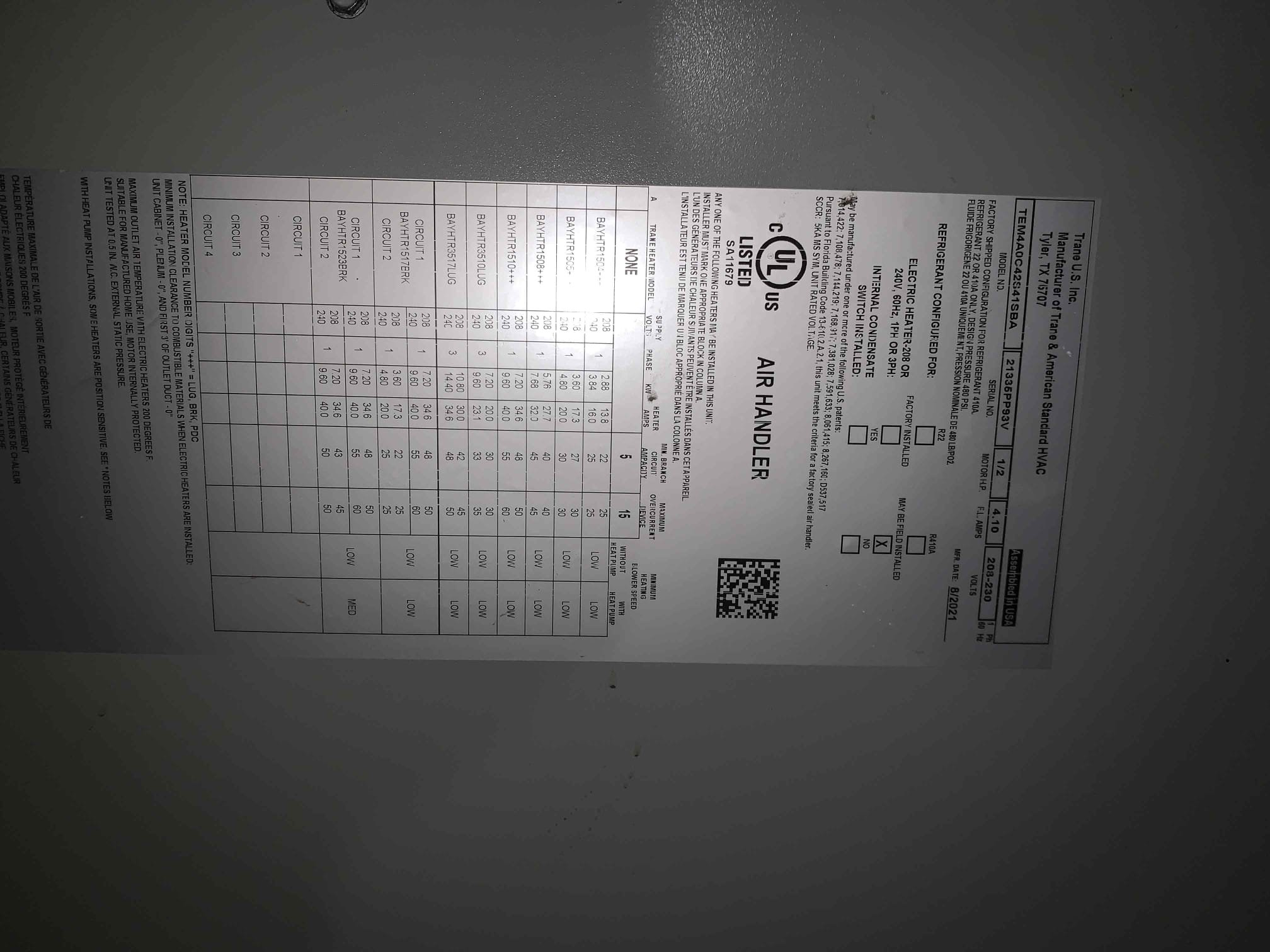 I preformed a single system heat maintenance on a 2021 heat hump. On my inspection of the thermostat I found that there was no power being supplied to the thermostat. I then proceeded up to the attic where I found that there was a breaker tripped in the air handler. When I turned it back on the breaker wasn’t receiving 240 volts. I then checked the main breaker box and found that the furnace breaker was tripped. I reset the breaker and proceeded back up to the attic to find a blown fuse. I replaced the fuse and restored power. Everything was working at first, then after a few minutes of running the unit tripped the main breaker again. I found the heat sequencers to be faulty causing the unit to trip the main breaker. I unwired the heat sequencers from the unit and provided a call for just heat using the heat pump. The heat pump is working properly. Upon further inspection of the unit I found the return duct, blower wheel and plenum boxes to be extremely dusty. I proceeded outside to ch