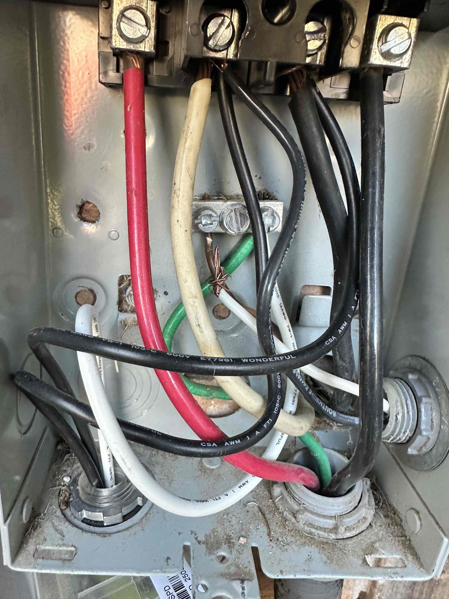 Found that the neutral wire had come undone when the panel fell. I reconnected it and power returned.
