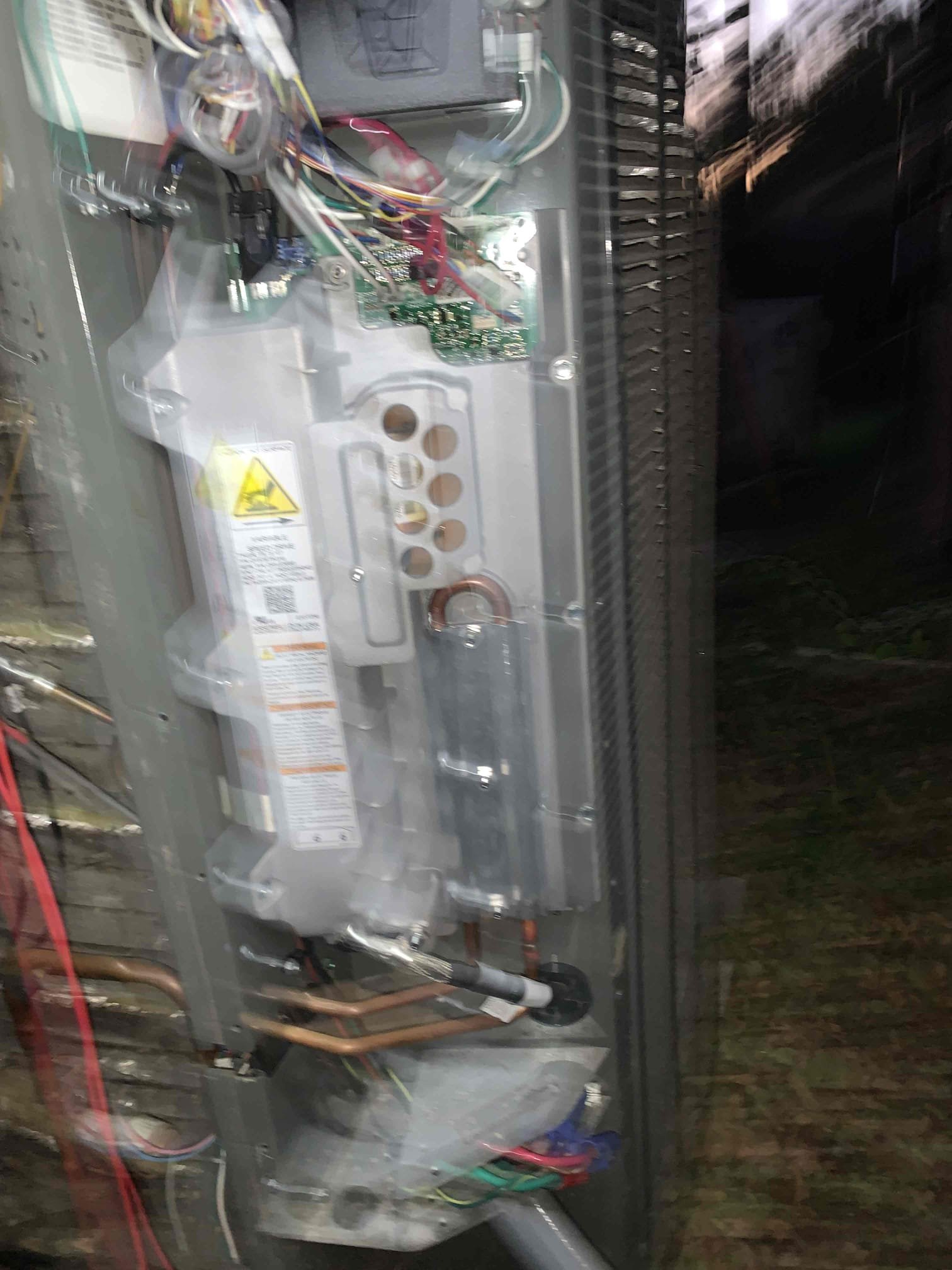 Arrived on site for no ac. Homeowner stated unit would not turn on and they had tried to reset power to the system. Began inspection at the outdoor unit and noticed that the condenser coil was pretty dirty and had a decent amount of cobwebs built up in the cabinet. I inspected the low-voltage and high voltage wiring connections and found no cause for concern. I checked the disconnect and found the search protector was still lit. I then proceeded to check the air handler wiring connections, and noticed the air handler was blowing air. The zone board was calling for cooling, but the compressor was not kicking on and then checked line voltage at the outdoor unit and got 240 leaving the disconnect and entering the control board. It was at this point I noticed that no Status or communicating lights were displayed on the board. I also noticed that the CDA was not powered. This leads me to believe that the inverter control board is bad and will need to be replaced under parts and labor warran