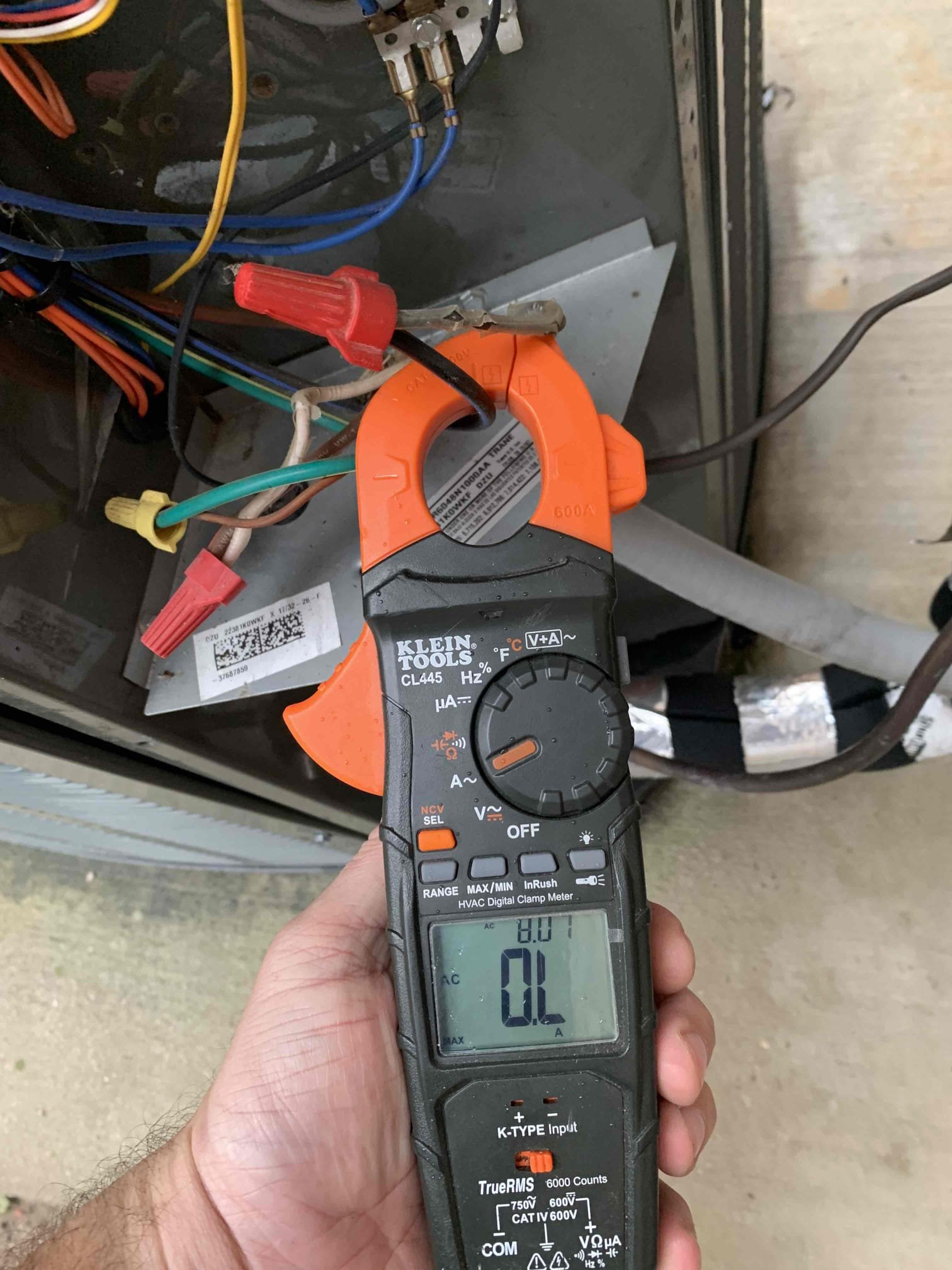 Preformed single system maintenance on a 2022 heat pump. I tested all electrical components inside and checked the heat strips as well. All electrical components and heat strips tested within manufacturer specifications. I changed the filter for the client 20x25x4. I did notice the client did not have a float switch to shut off the unit in case of a clog or a blow out valve to help better assist in removing a clog. I then proceeded outside to check all electrical components and start amps for the compressor. I found that all electrical components tested within manufacturer specifications, but the amps at start up were over 100 amps rated manufacturer limit is 104 amps on start up. I presented all findings to the client. Client elected to have hard start kit, float switch and blow out valve installed. Showed before and after pictures of work completed and showed the start amps of the compressor went from over 100 amps down to 45 amps. Client was also interested in having an estimate lef