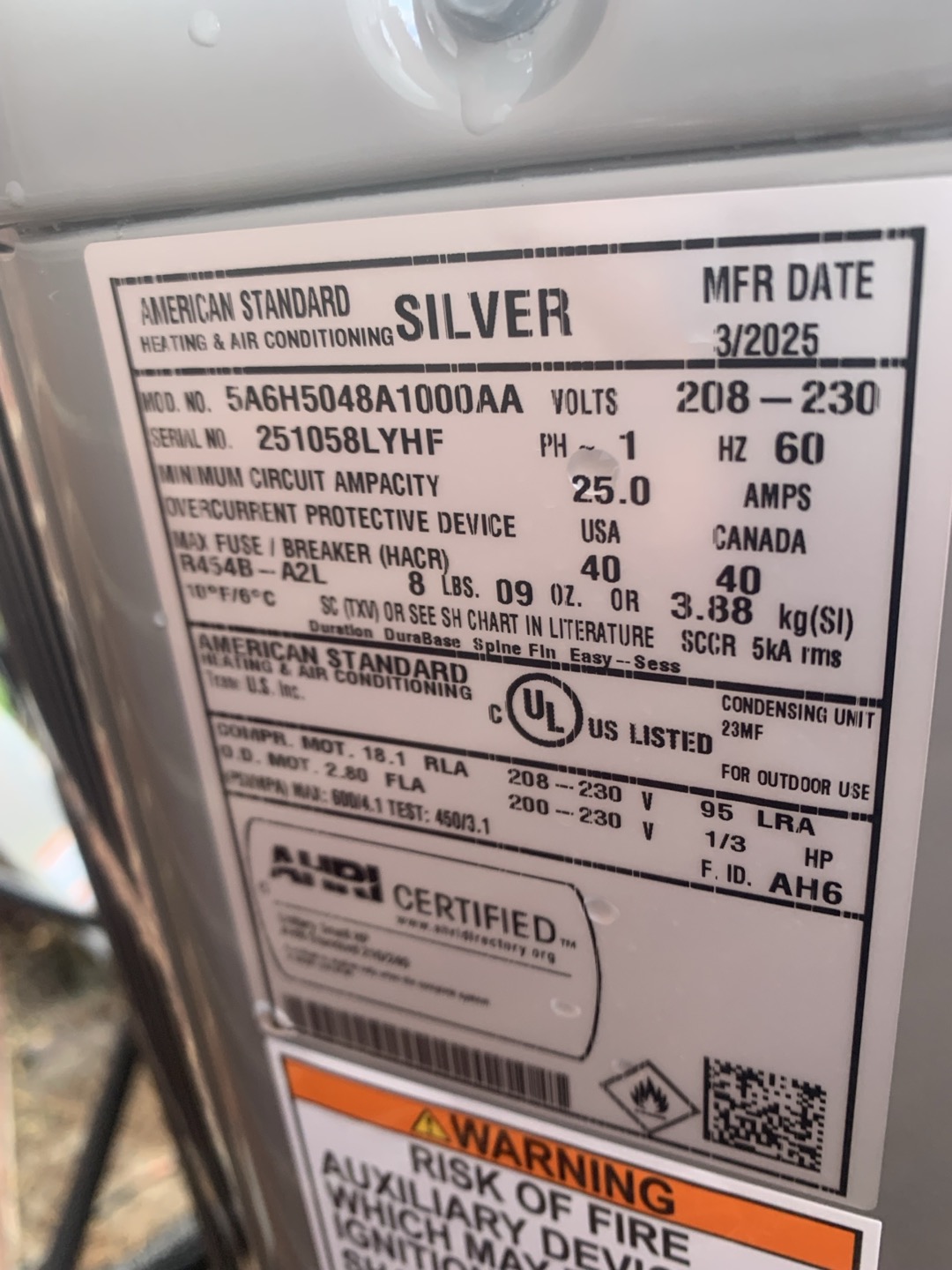 Arrived on site for QC visit on new install. Started inside at t-stat (Trane) turned system down to check over unit. System is level all wiring is good no error codes. Getting over 20 degree temp split in cooling. Drain line is draining at this time. System is clean and operating as designed. Outside unit is level all electrical components are good and tight. All components are operating as designed. Pressures were within manufacturer specifications. Tested normal heating operation and heat strips without issue. Air balanced system by pinching off master bedroom and closets to push more air to bedrooms in the back of the house. System in good working order upon departure. Thank you for your time.