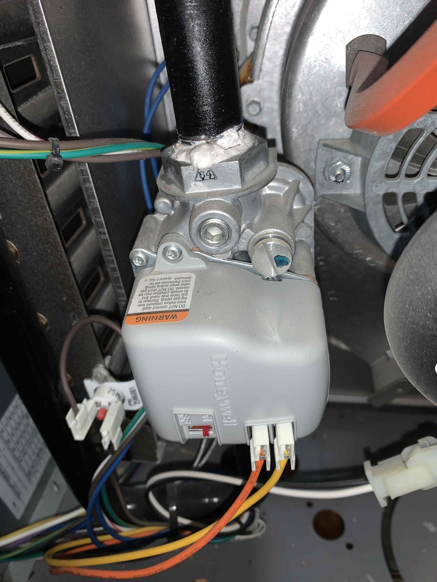 Preformed dryer vent cleaning. Presented before and after pictures of work completed. 

Preformed 2 system maintenance on gas systems. 2014. I tested all electrical components and safeties for both units. All tested within manufacture specifications. I did notice both blower wheels are dirty and could benefit from a cleaning. Client did not have filters for me to change at this time 20x30x5. Units were cooling upon departure.