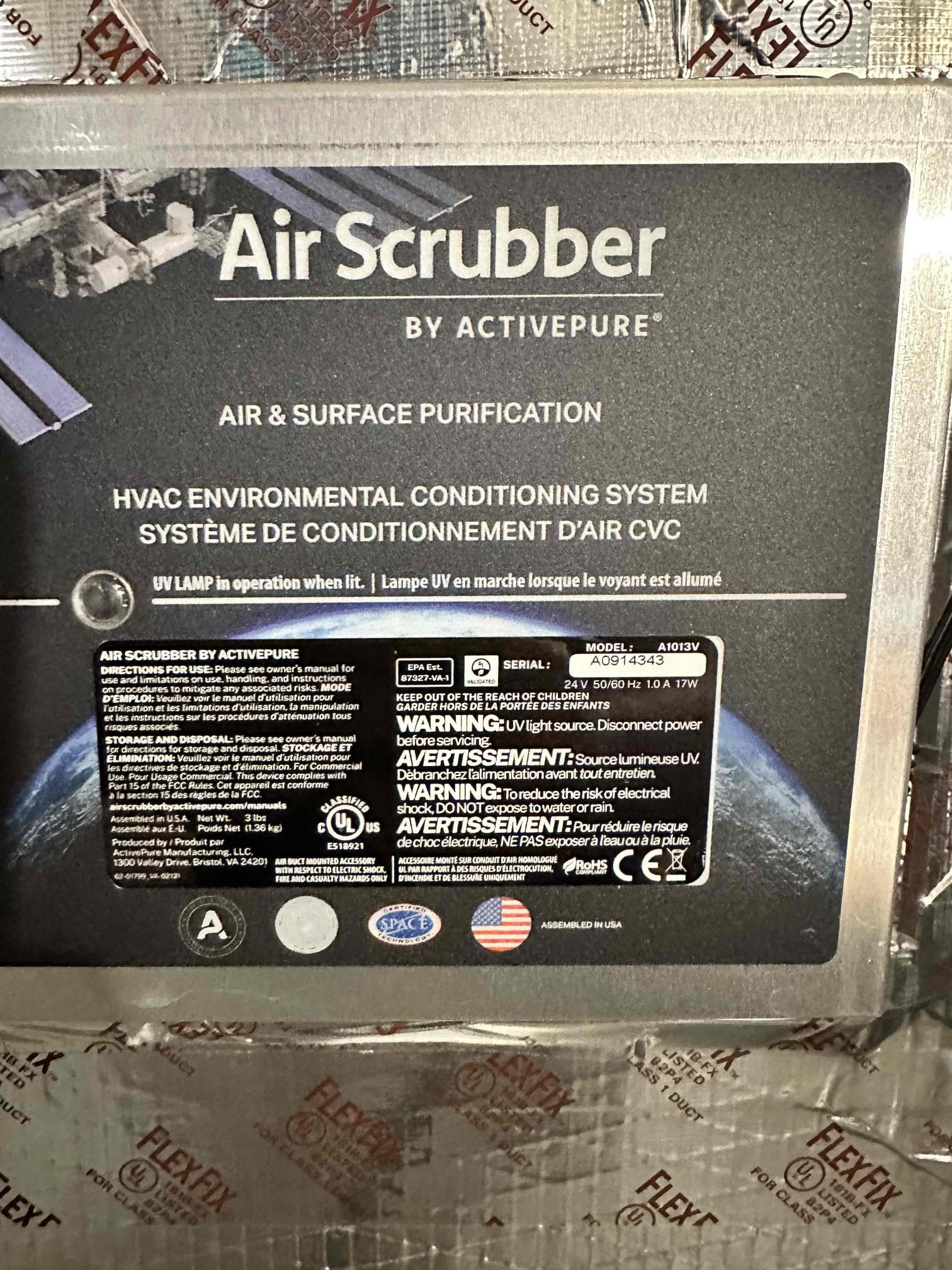 OZONE FREE Air Scrubber - Install an ionizing whole house air purification system to ensure a high standard of air quality.  Need to add a 40a Transformer with part.