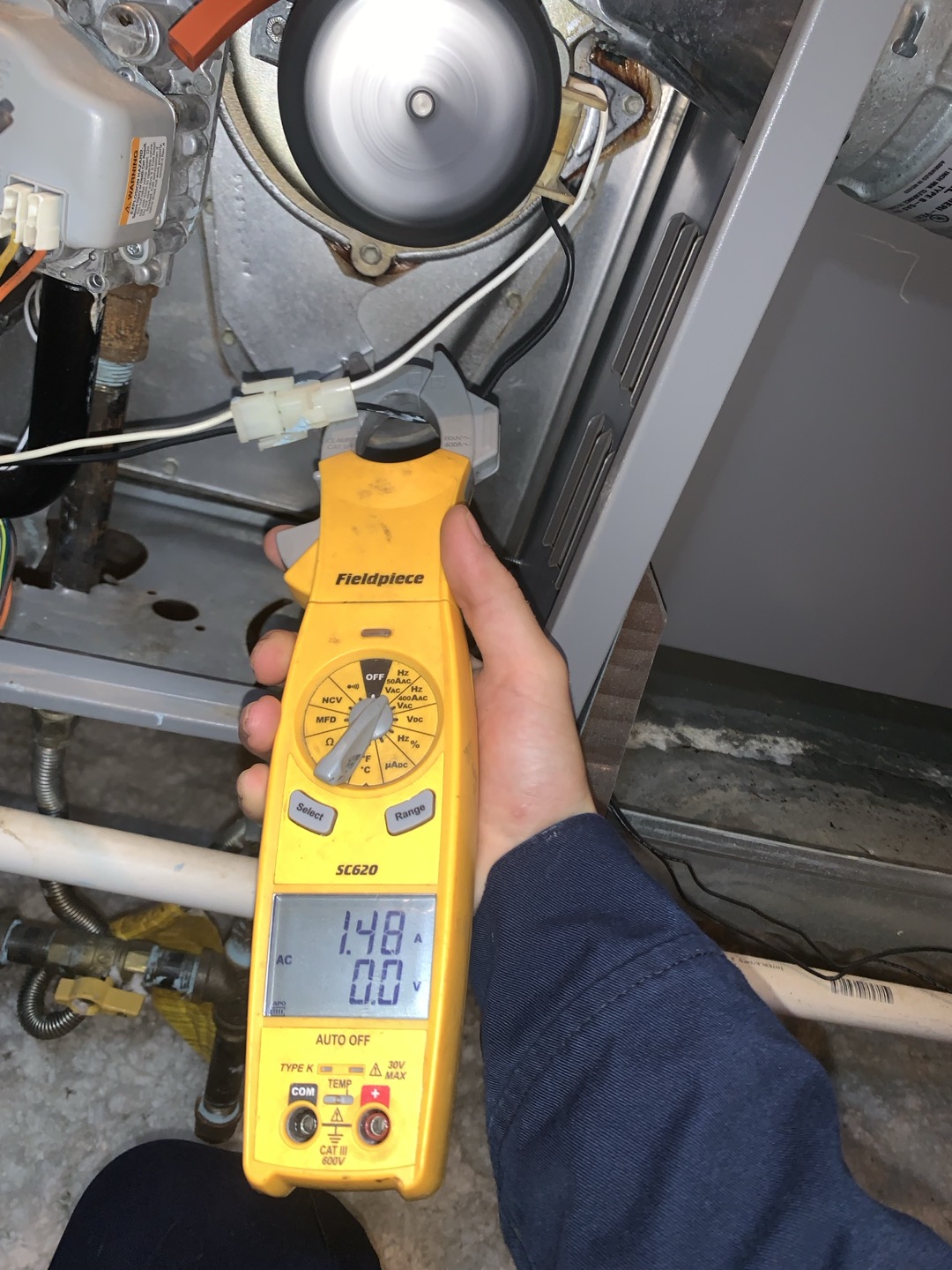 Arrived on site for heating maintenance on carrier two system 2017-2016 furnaces. Homeowner stated all was well with regard to normal unit operation to his knowledge. Proceeded with scheduled heating maintenance.

 1. Visually inspected condenser coil for debris/ dirty.
2. Inspected condenser fan motor.
3. Inspected condenser fan blades.
4. Inspected/ cleaned wiring connections.
5. Tested for gas leaks
6. Tested functionality and cleaned flame sensor
7. Tested functionality and cleaned pressure switches and ports
8. Inspected / replaced return filter.
9. Inspected return plenum for debris/ dirty.
10. Inspected evaporator coil.
11. Tested functionality and visually inspected surface igniter
12. Checked blower amp draw.
13. Measured temperature differential from supply to return. 20 degrees measured.

Noticed large amount of noise coming from inducer motor on downstairs unit. Made slight adjustment to induce her housing, and the noise went away altogether. This leads me to believe that t