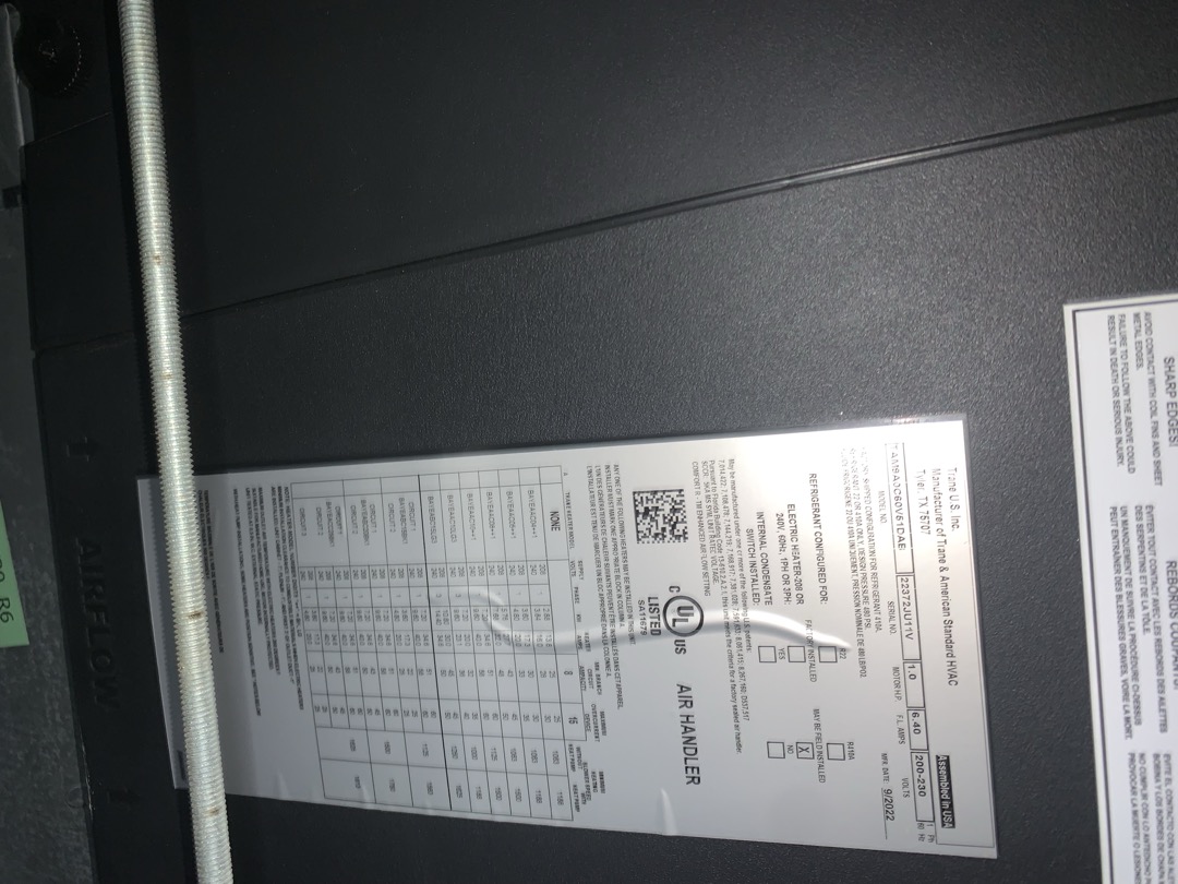 Arrive for heating maintenance on 2022 Trane heat pump. Homeowner stated all was well with regards to normal unit operation. Proceeded with heating maintenance as scheduled.

 1.Visually inspected condenser coil for debris/ dirty.
2. Inspected condenser fan motor.
3. Inspected condenser fan blades.
4. Inspected/ cleaned wiring connections.
5. Tested compressor/ condenser fan motor capacitor.
6. Checked compressor amp draw.
7. Checked condenser fan motor amp draw.
8. Inspected / replaced return filter.
9. Inspected return plenum for debris/ dirty.
10. Inspected evaporator coil.
11. Inspected blower motor/ blower wheel.
12. Checked blower amp draw.
13. Measured temperature differential from supply to return. 20 degrees measured.
14. Tested capacitor and contactor (outdoor electrical)
15. Rinsed condenser unit to promote heat exchange
16. Tested emergency heat and found no issues
Found error on thermostat for temperature sensor out of batteries. Advised homeowner to replace batteries to h