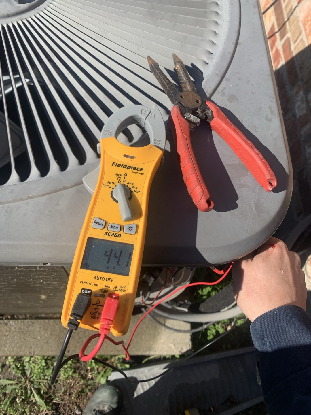 Arrived on site for heating maintenance and dryer vent cleaning. Everything is working well to the best of the homeowners knowledge. Proceeded with heating maintenance as scheduled.

1. Visually inspected condenser coil for debris/ dirty.
2. Inspected condenser fan motor.
3. Inspected condenser fan blades.
4. Inspected/ cleaned wiring connections.
5. Tested compressor/ condenser fan motor capacitor.
6. Checked compressor amp draw.
7. Checked condenser fan motor amp draw.
8. Inspected / replaced return filter.
9. Inspected return plenum for debris/ dirty.
10. Inspected evaporator coil.
11. Inspected blower motor/ blower wheel.
12. Checked blower amp draw.
13. Measured temperature differential from supply to return. 20 degrees measured.
14. Tested capacitor and contactor (outdoor electrical)
15. Rinsed condenser unit to promote heat exchange
16. Tested emergency heat and found no issues

Also performed dryer vent cleaning and helped homeowner install fitting onto the dryer vent. Unit in 