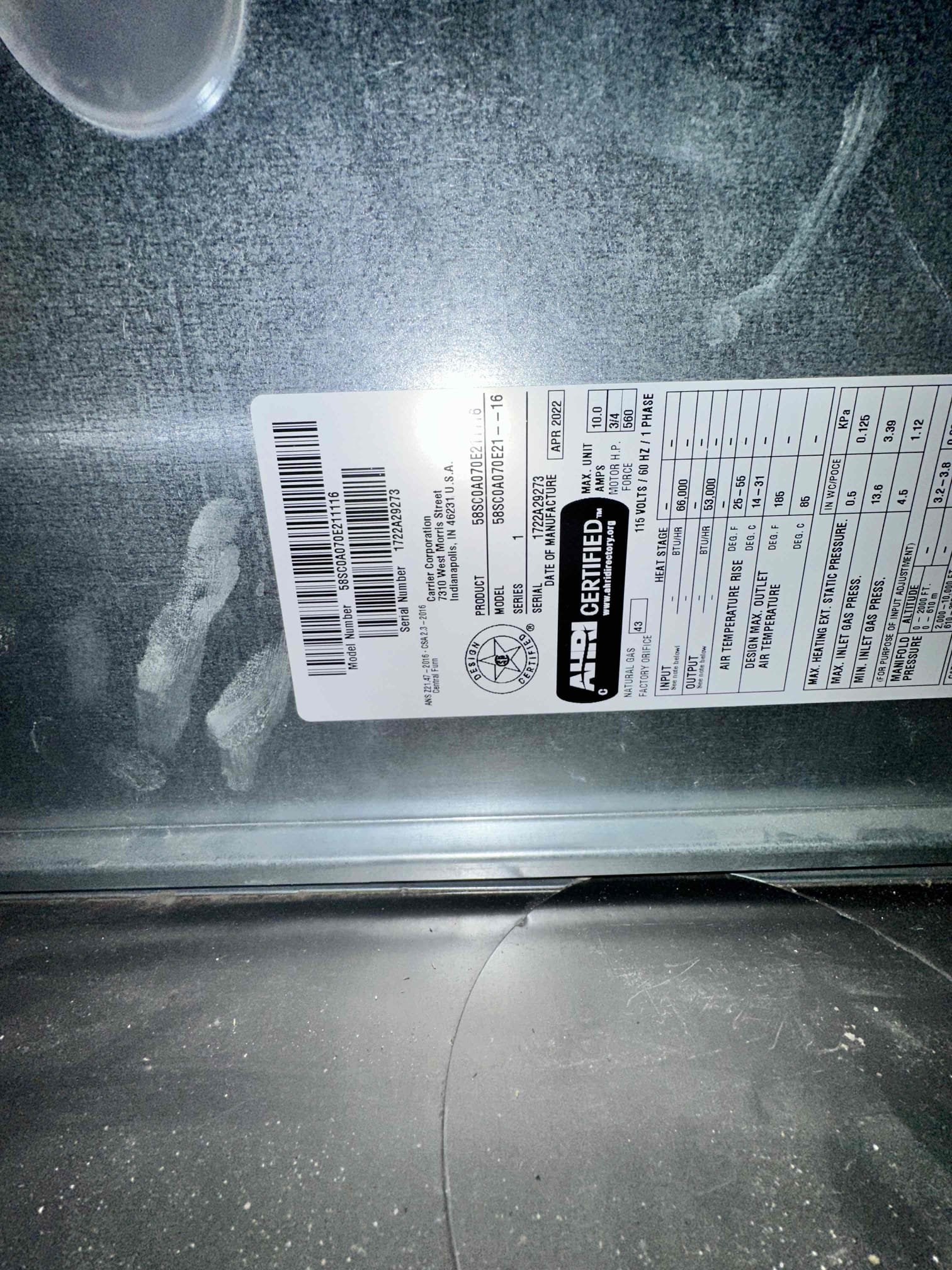 Upon arrival, I found that the inducer motor is locked up on the downstairs unit. This will not allow the heating process to happen. I sent a payment link via email.