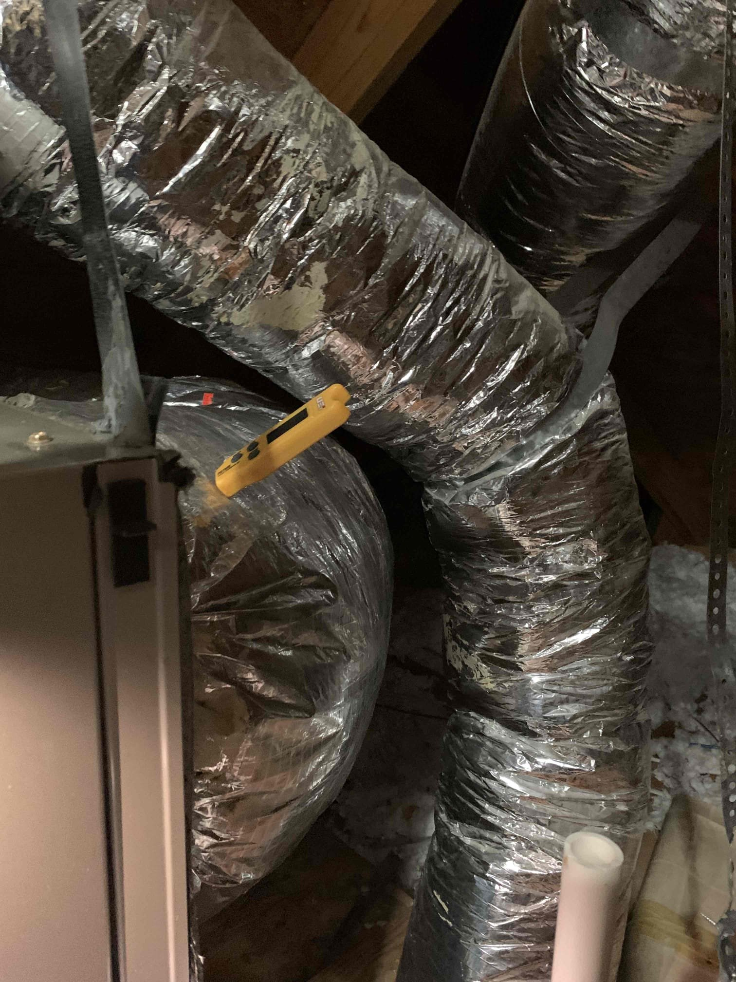 Preformed dryer vent cleaning, 

Preformed 2 system heat pump heating maintenance. I tested all electrical components for the upstairs and down stairs units. All electrical on the i side equipment tested within manufacturer specifications. I proceeded to test all electrical components and start amps on the compressor. I found that on the upstairs unit the capacitor and Contactor were failing. Also the unit was starting up at 60 amps out of 59 amps. I also found that on the downstairs unit the start amps were over 100 amps. Client elected to have compressor saver bundle installed on the upstairs unit and a hard start kit installed on the downstairs unit. Both units are heating upon departure.

-Contactor
-Turbo Multi Use Capacitor
- 5-2-1 Hard Start Kit x 2

